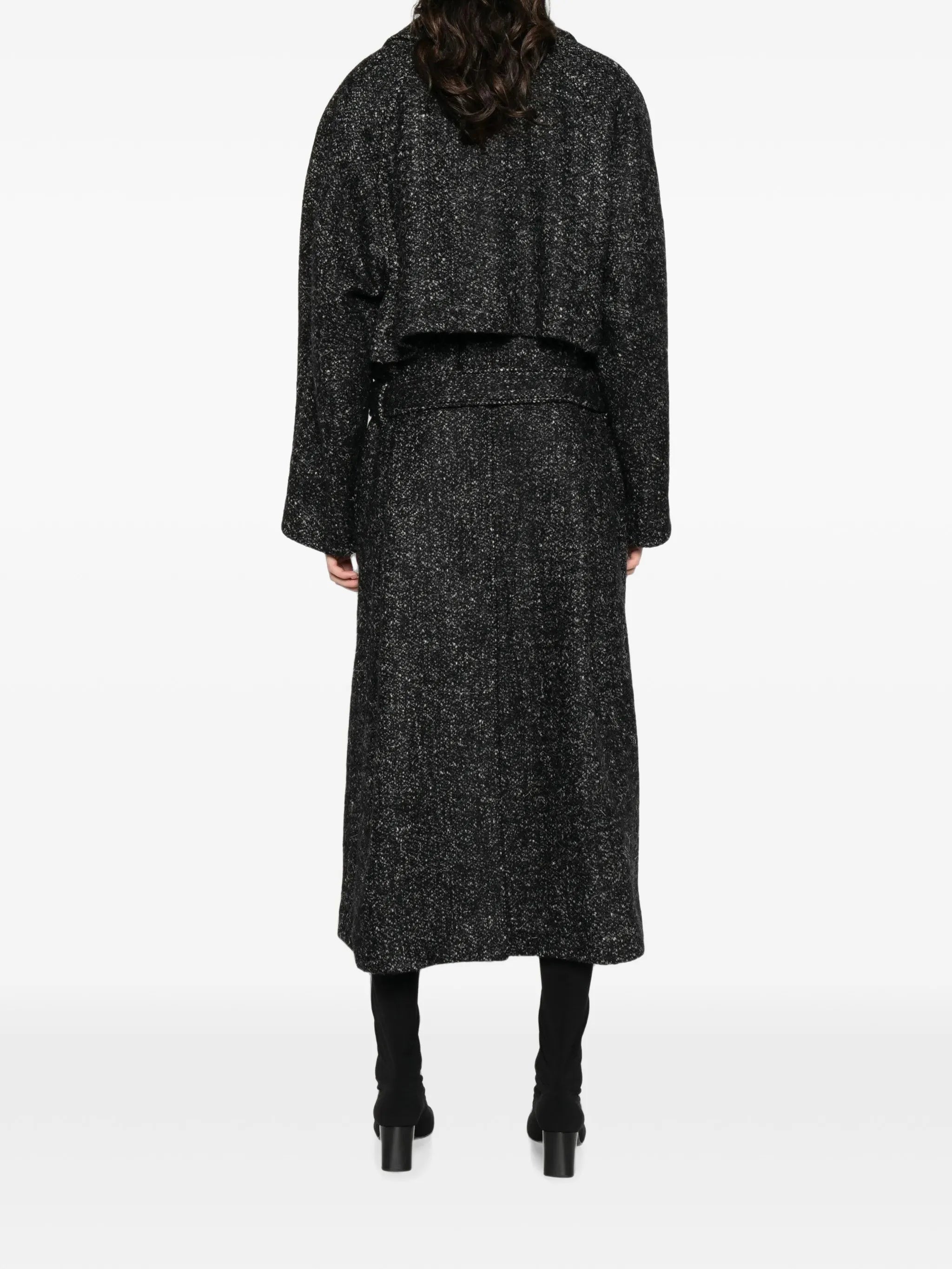 double-breasted belted coat