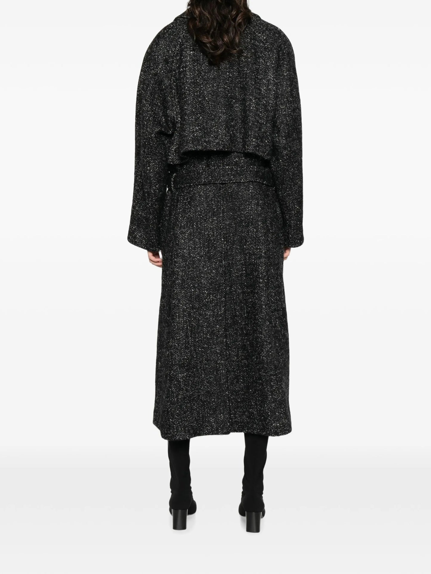 double-breasted belted coat