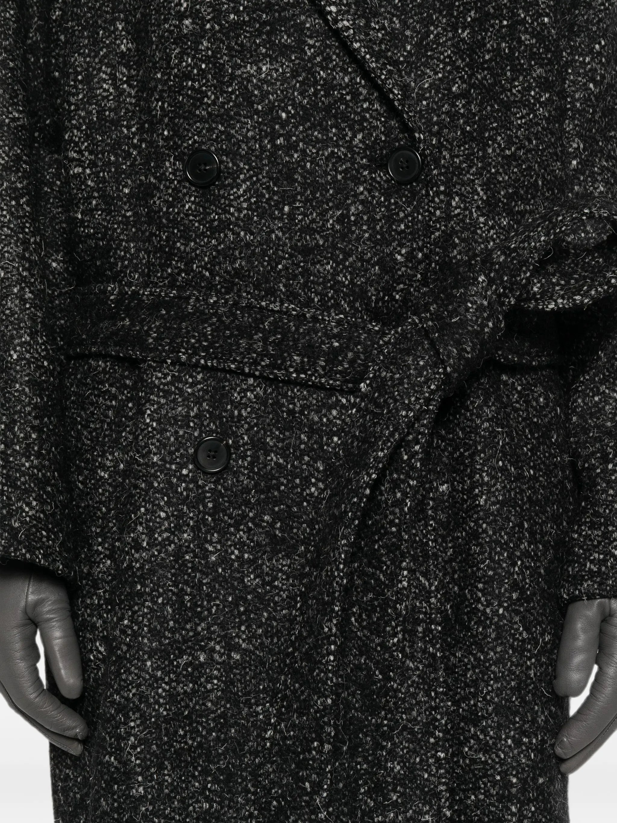 double-breasted belted coat