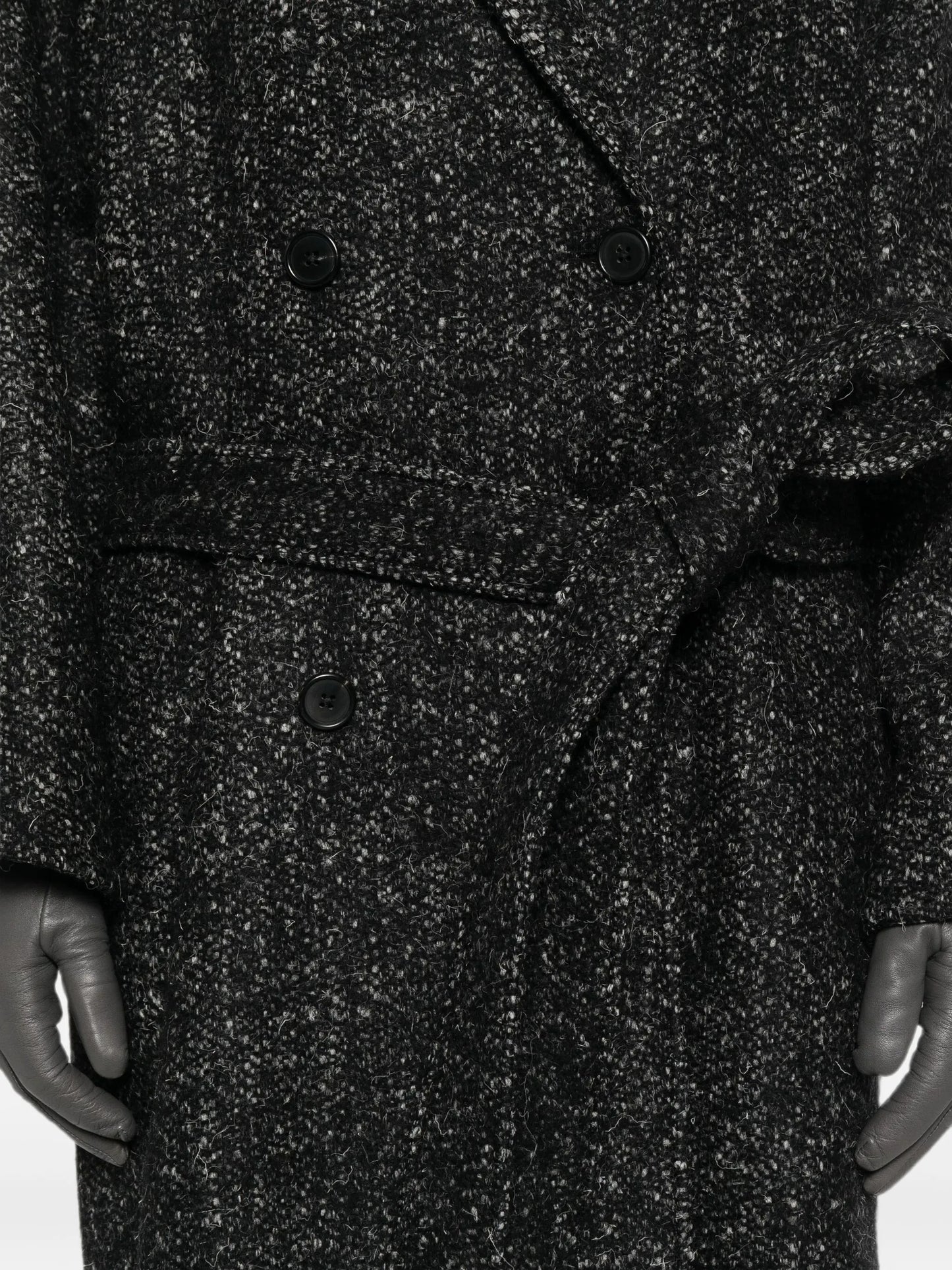 double-breasted belted coat