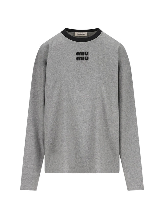 logo-patch long-sleeve sweater