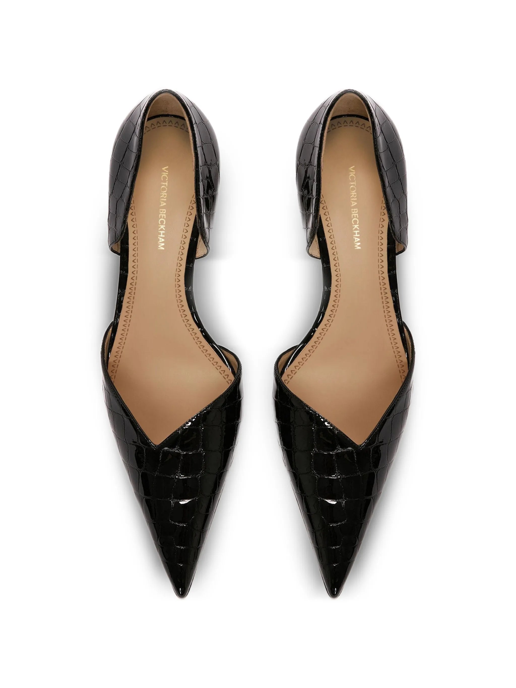 Victoria Angle D'Orsay heeled pumps