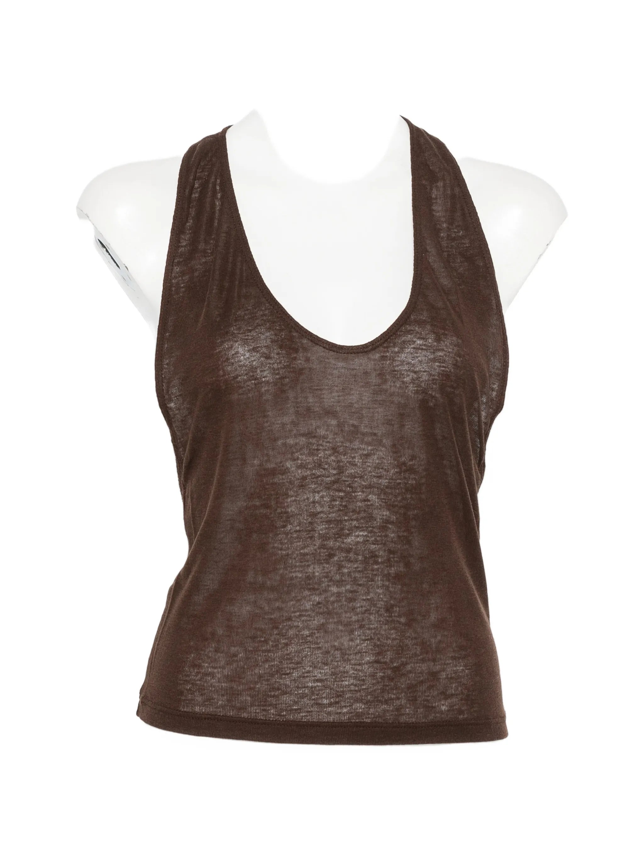 Valley sheer racer tank top
