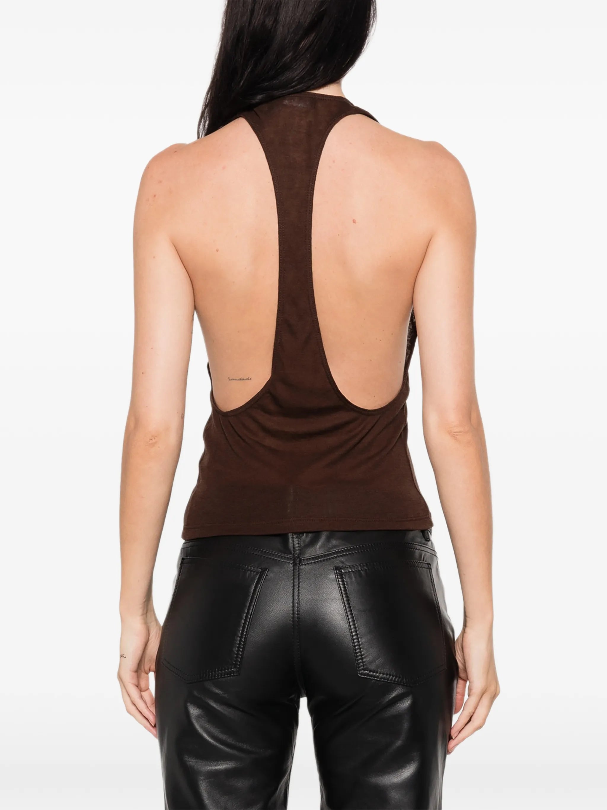 Valley sheer racer tank top