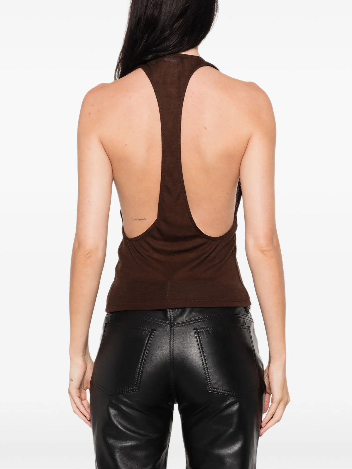 Valley sheer racer tank top