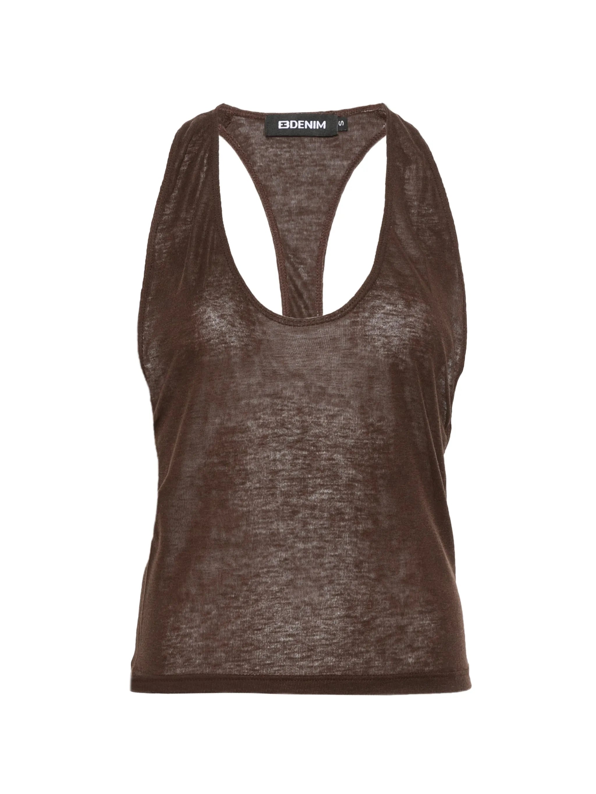 Valley sheer racer tank top