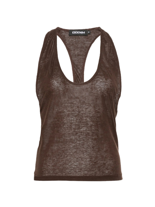 Valley sheer racer tank top