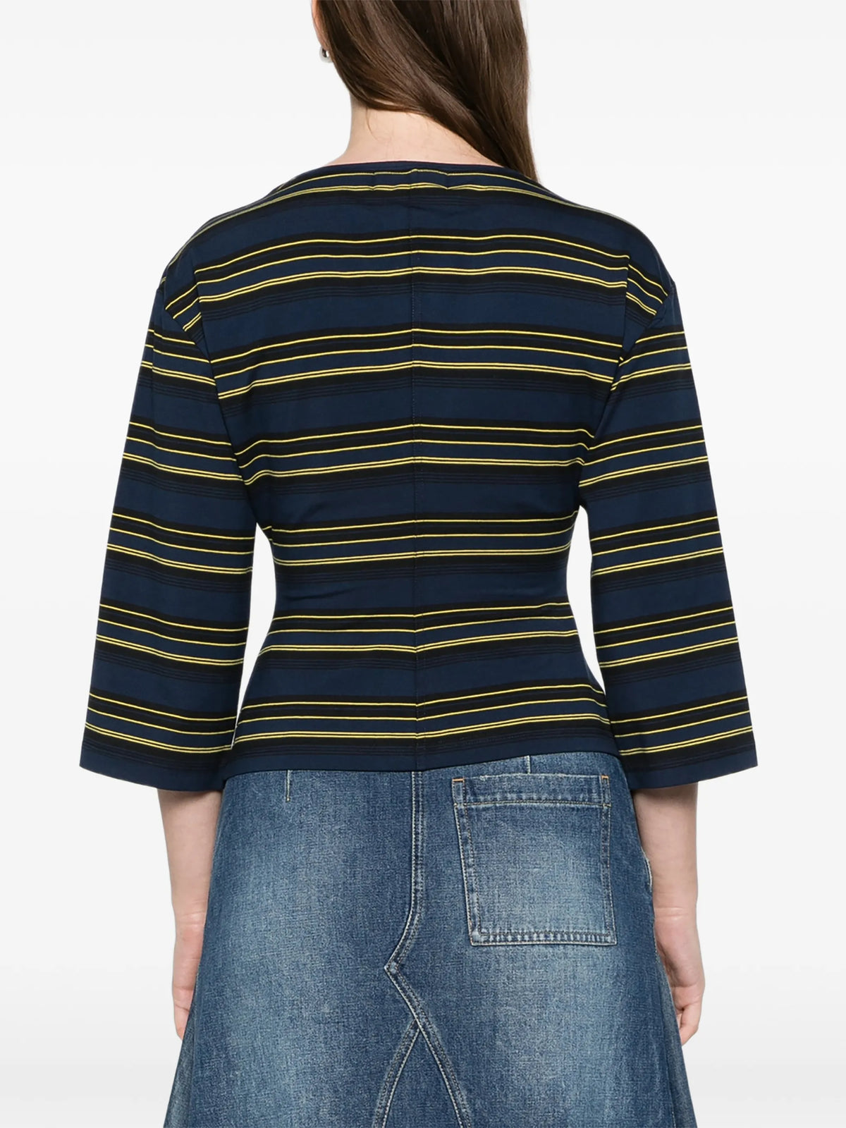 Douglas top navy moss stripe