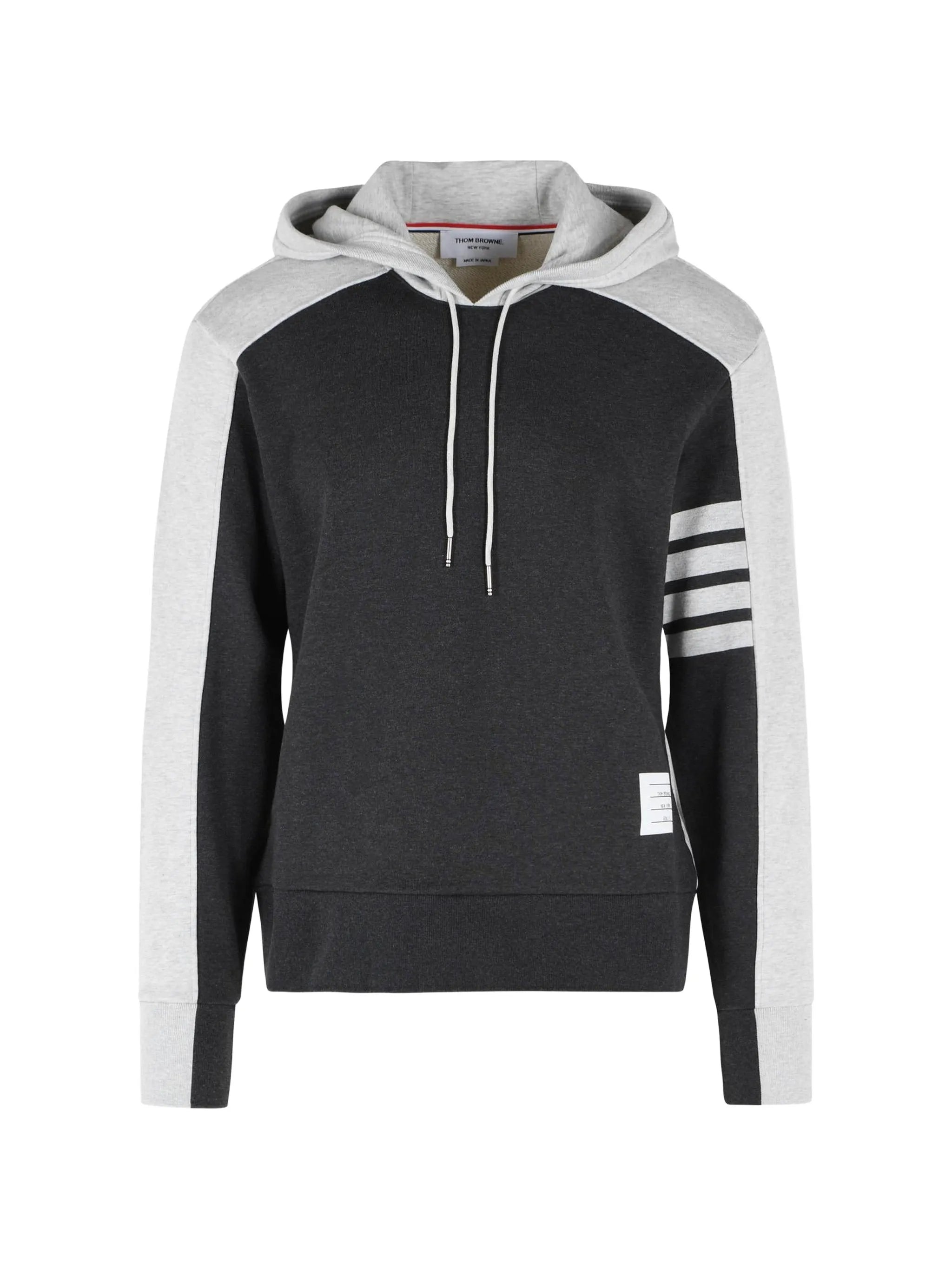 4-Bar colour-block hoodie