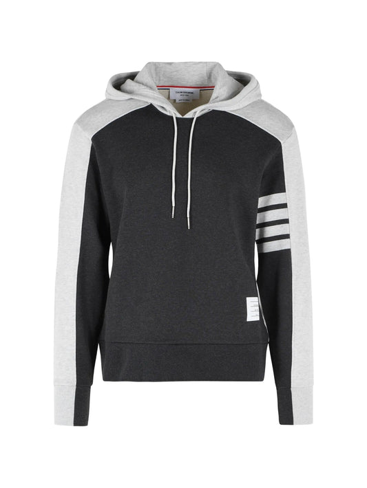 4-Bar colour-block hoodie