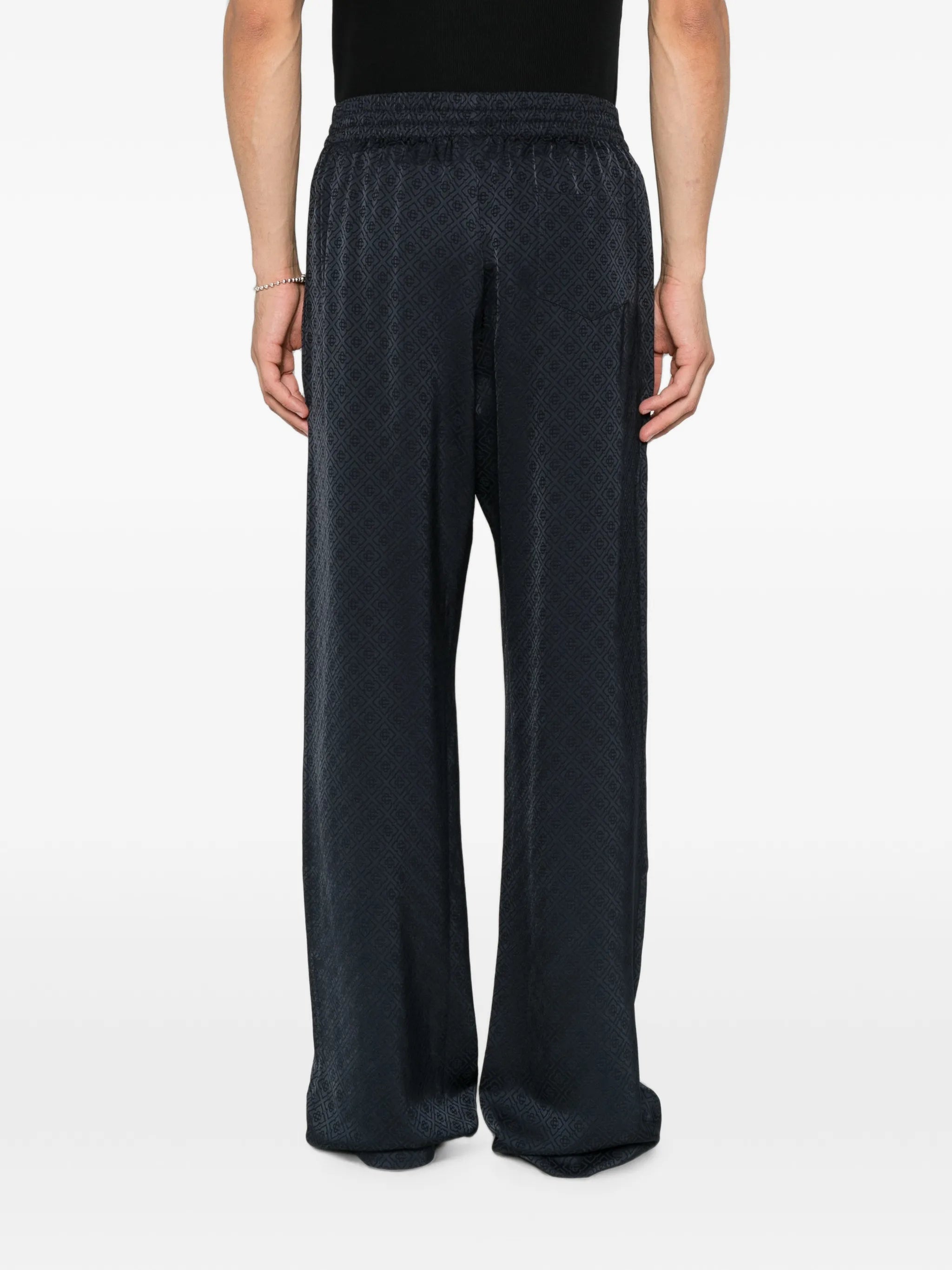 monogram-jacquard trousers