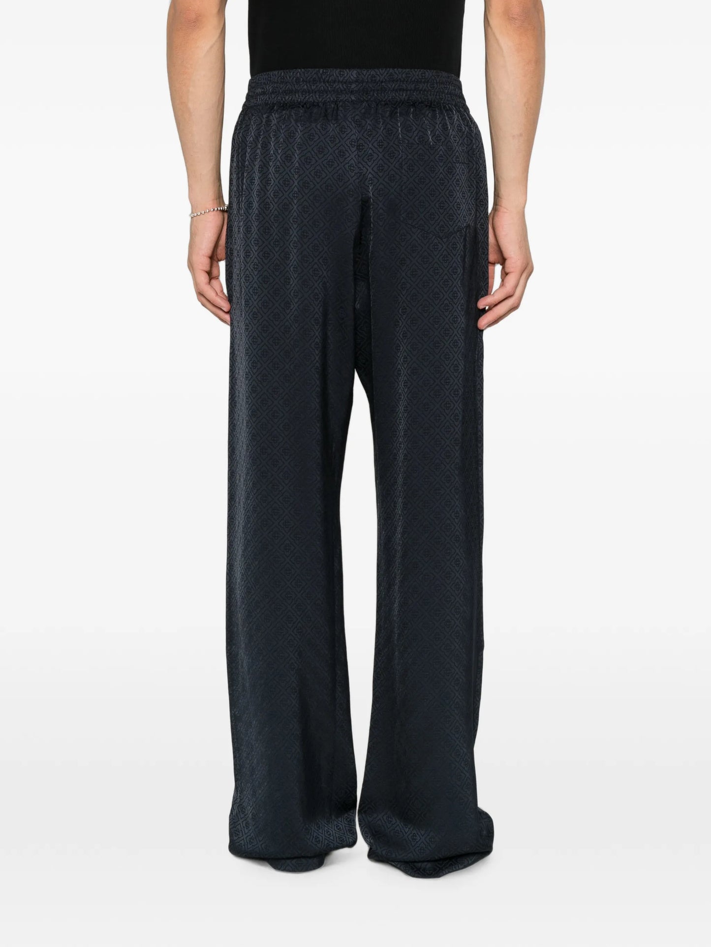 monogram-jacquard trousers