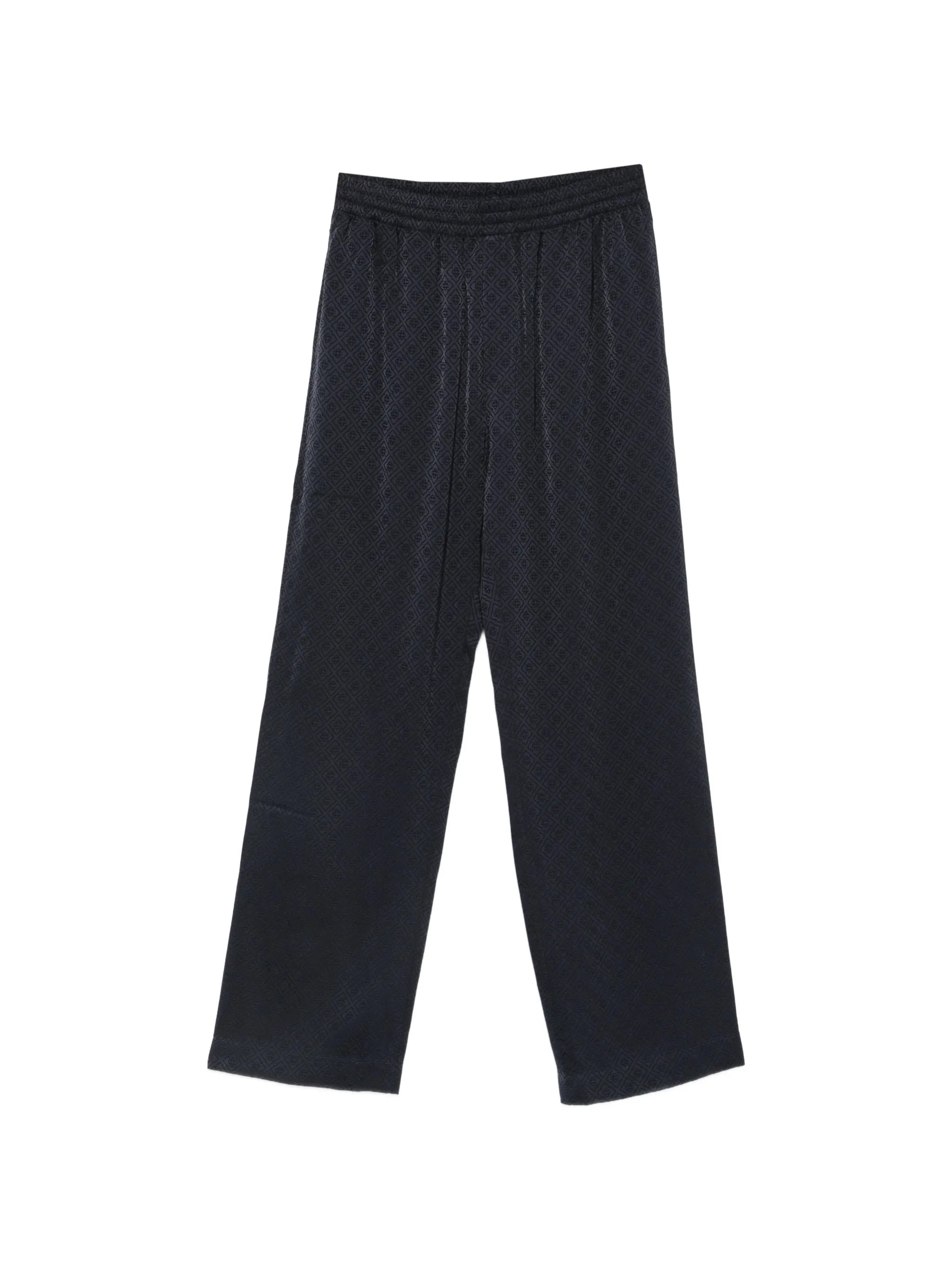 monogram-jacquard trousers