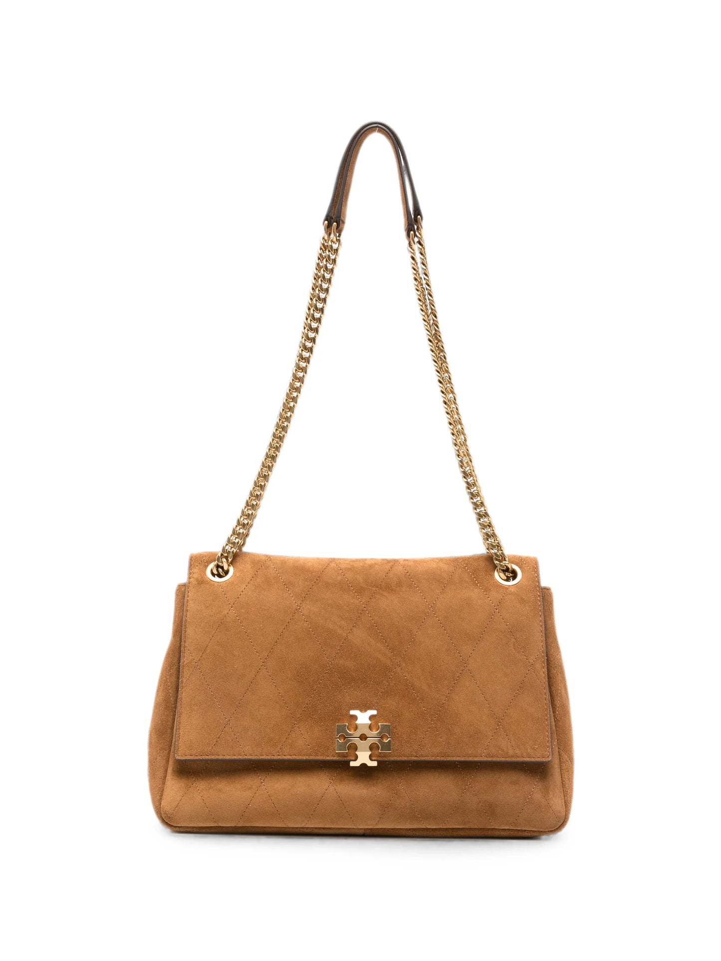 Charlie quilted suede shoulder bag