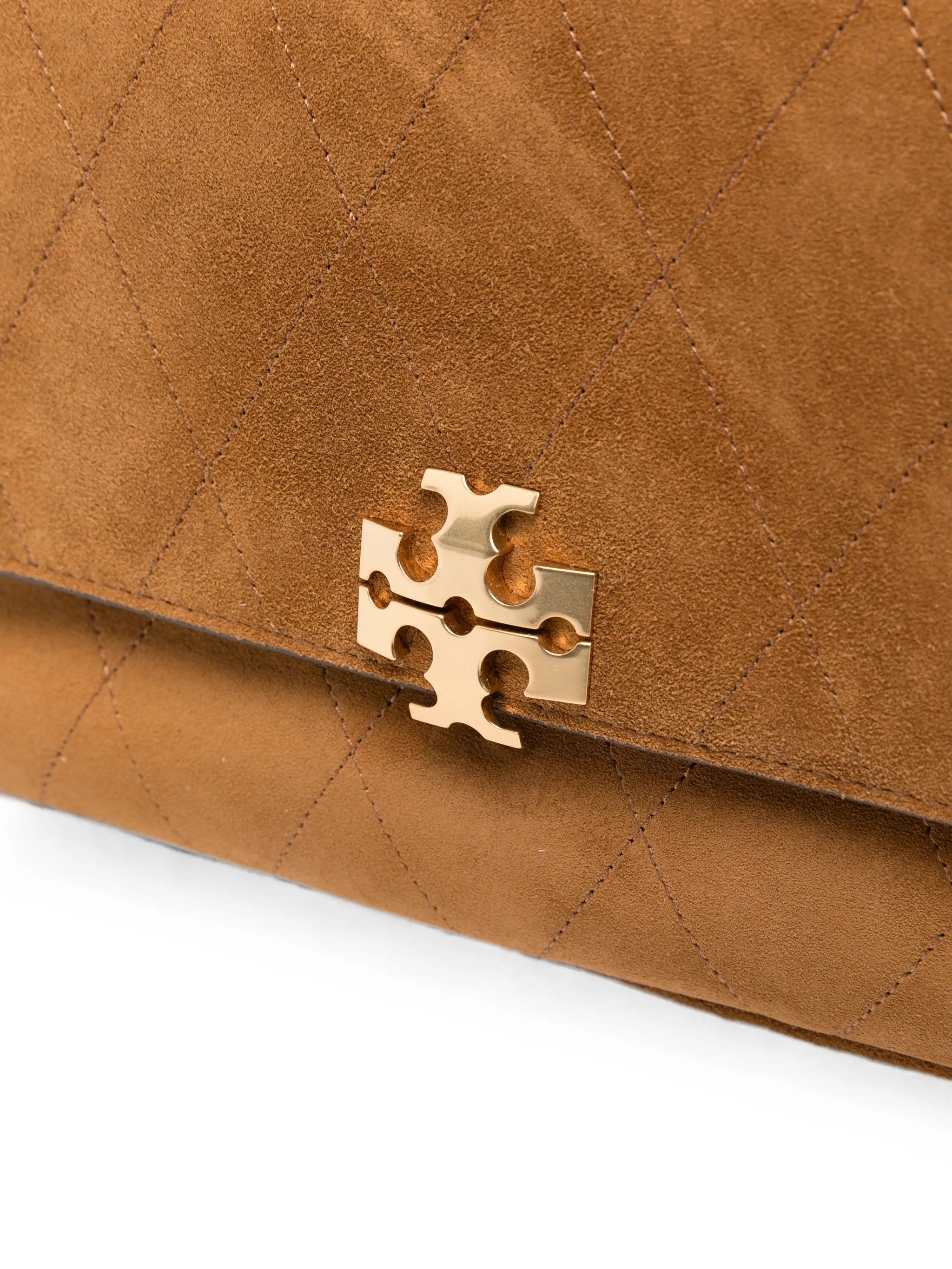 Charlie quilted suede shoulder bag