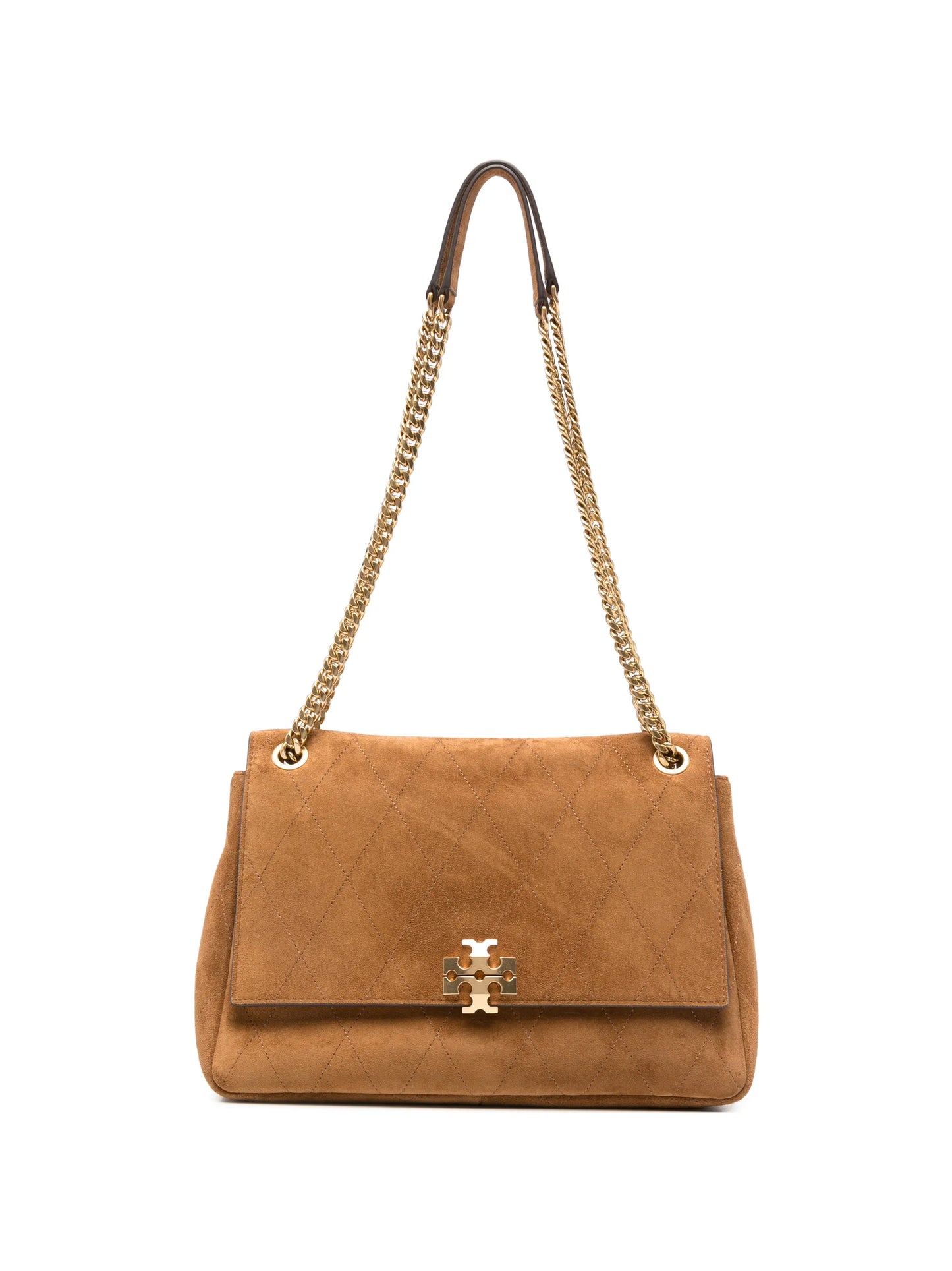 Charlie quilted suede shoulder bag
