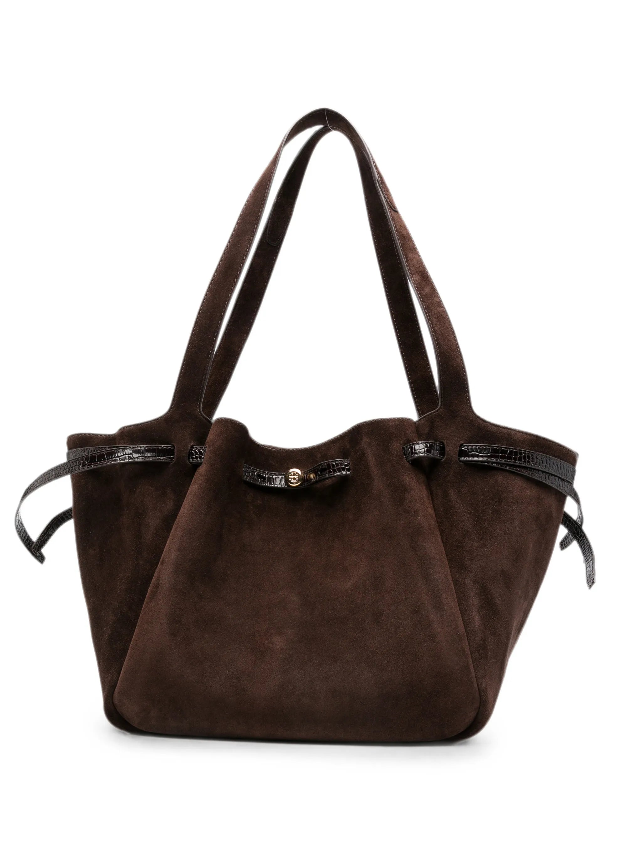 Romy suede shoulder bag