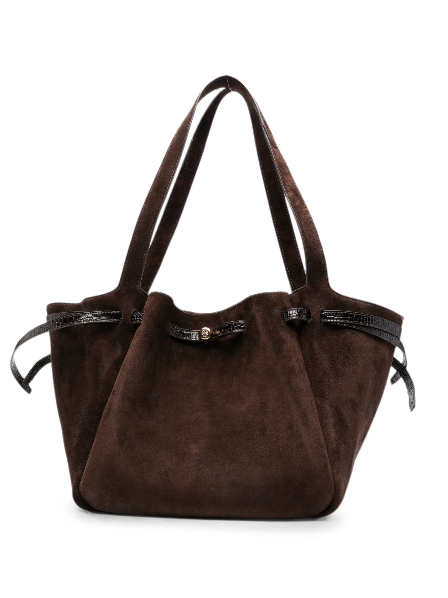 Romy suede shoulder bag