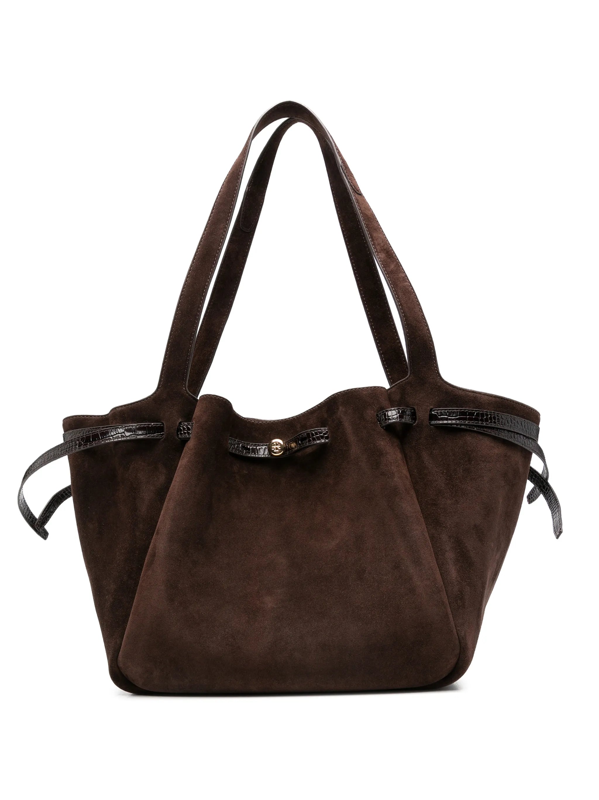 Romy suede shoulder bag