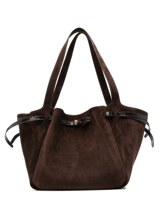 Romy suede shoulder bag