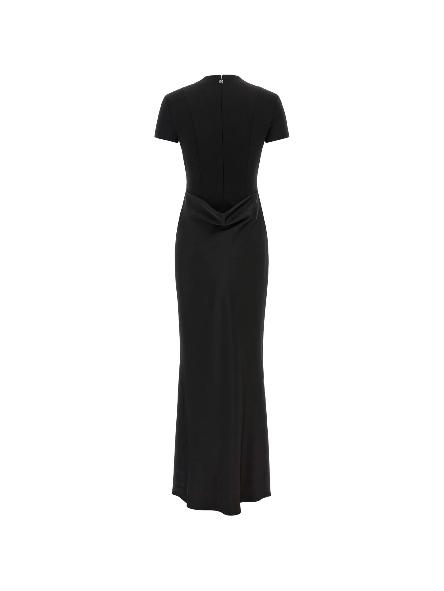 draped-waist mermaid maxi dress
