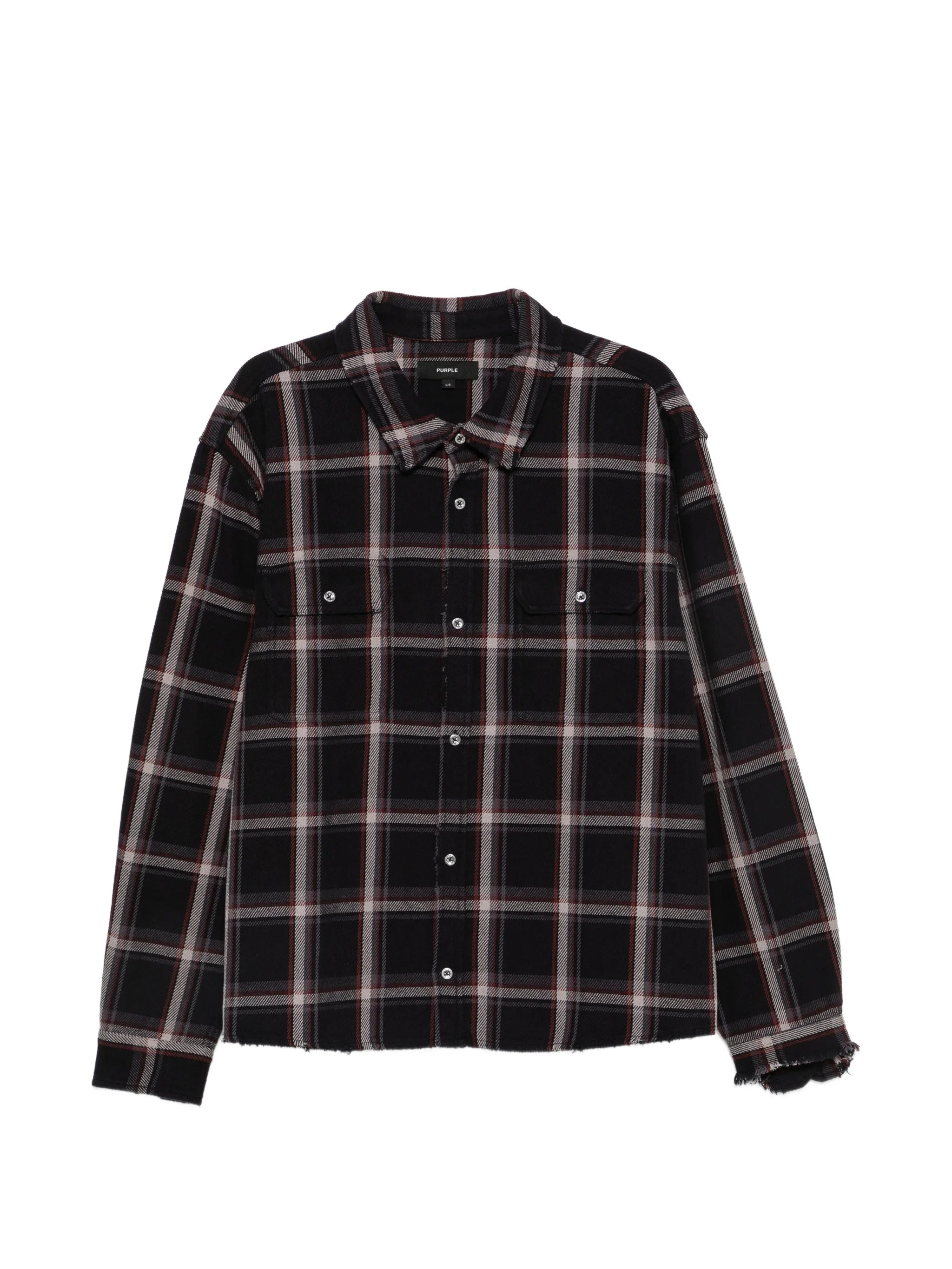check-pattern cotton shirt