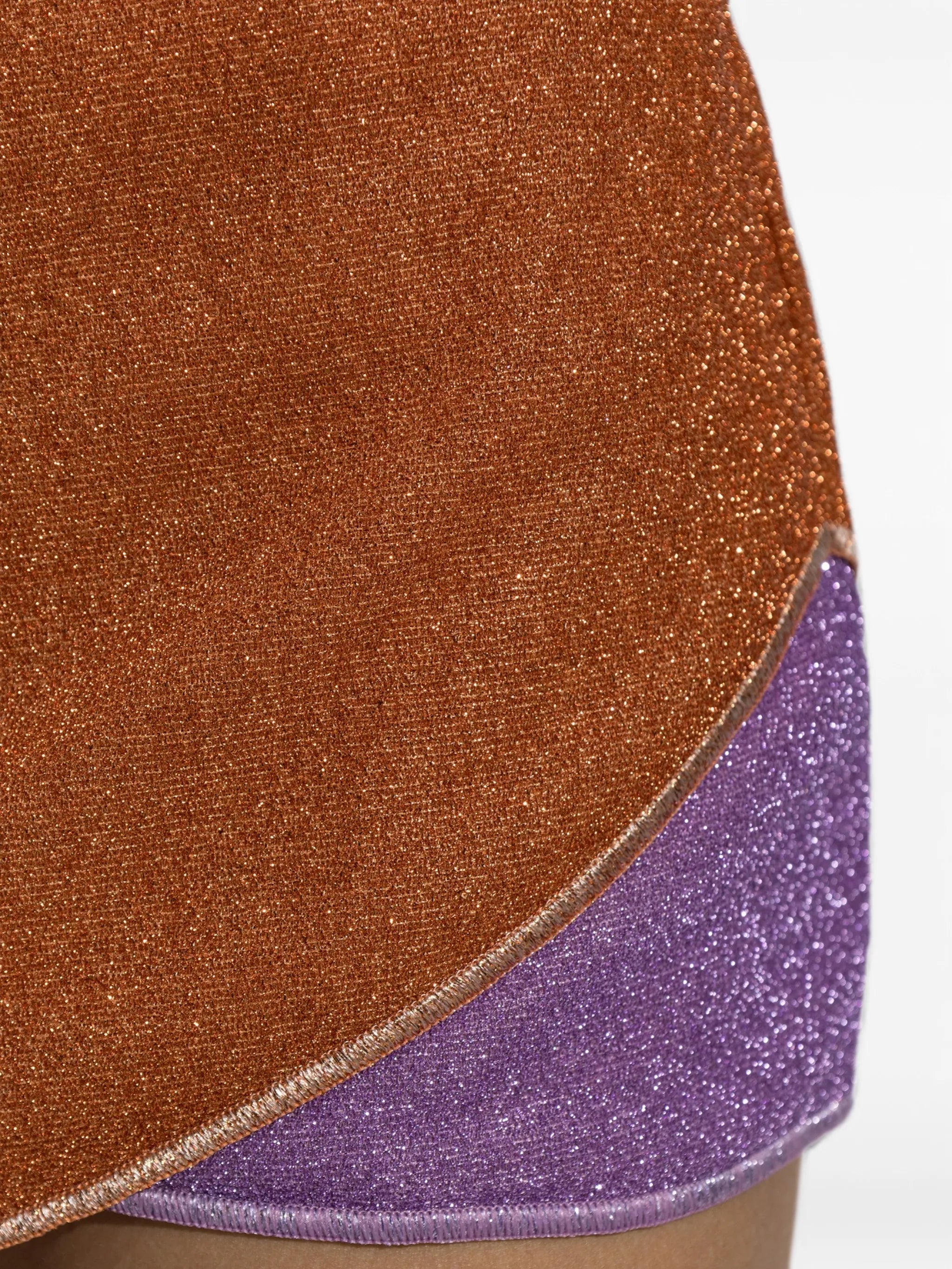 lurex-thread wrap-style skirt