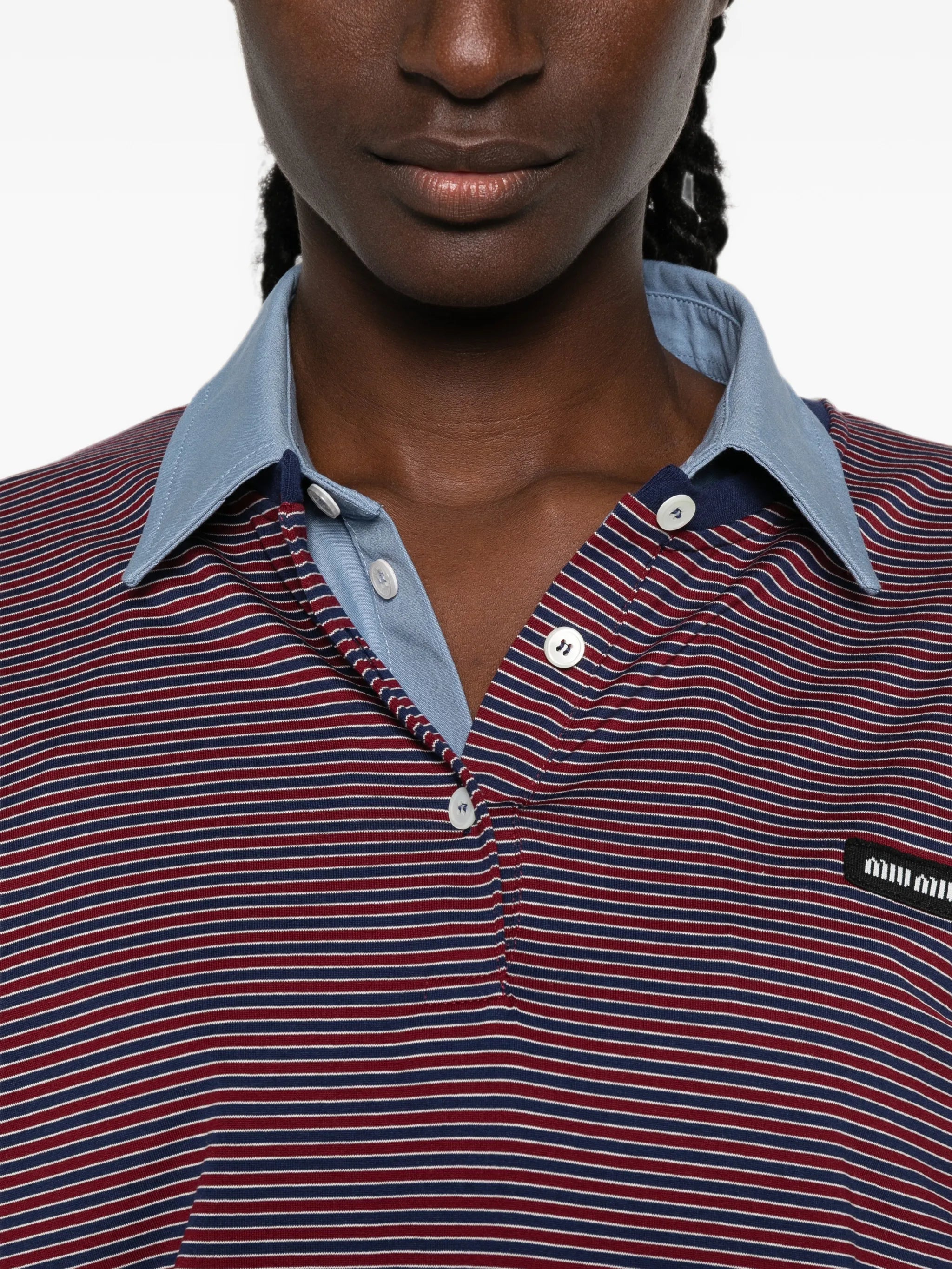 striped long-sleeve henley top