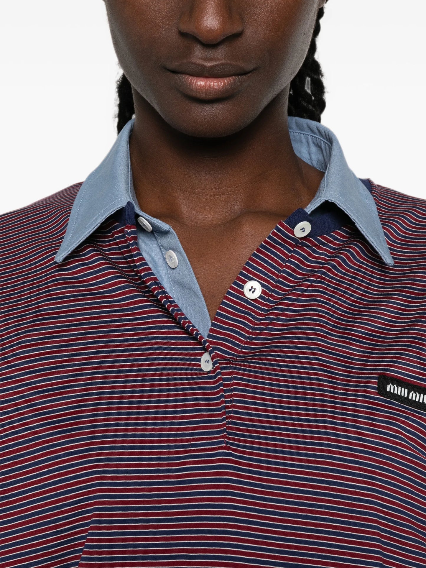 striped long-sleeve henley top