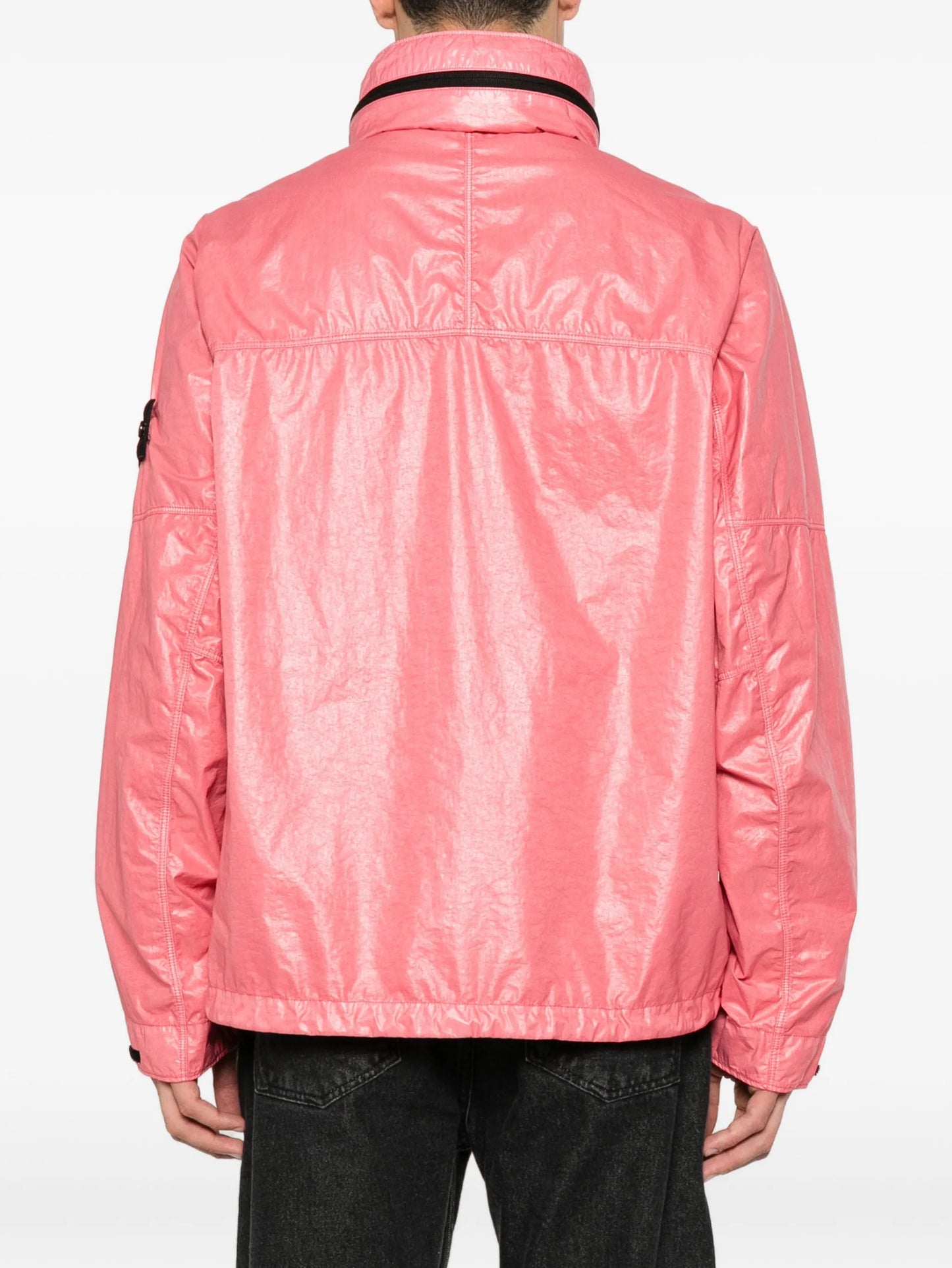 zip-fastening logo-patch jacket