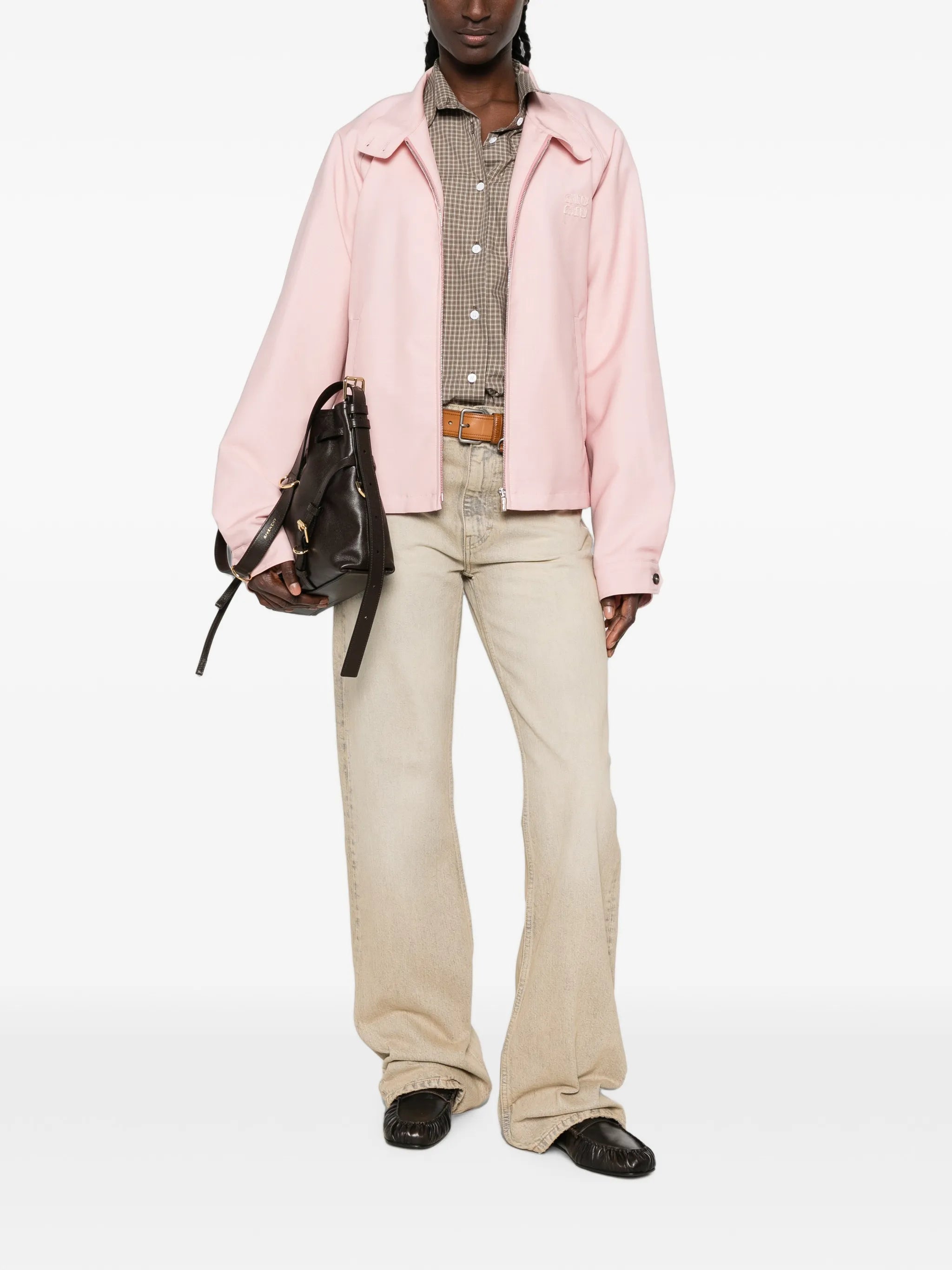logo-embroidered jacket