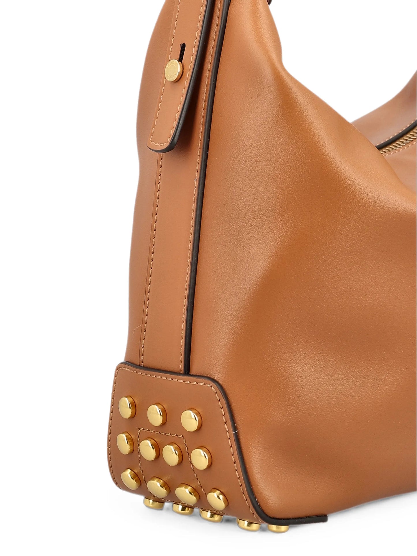 metal dots mini bag in leather