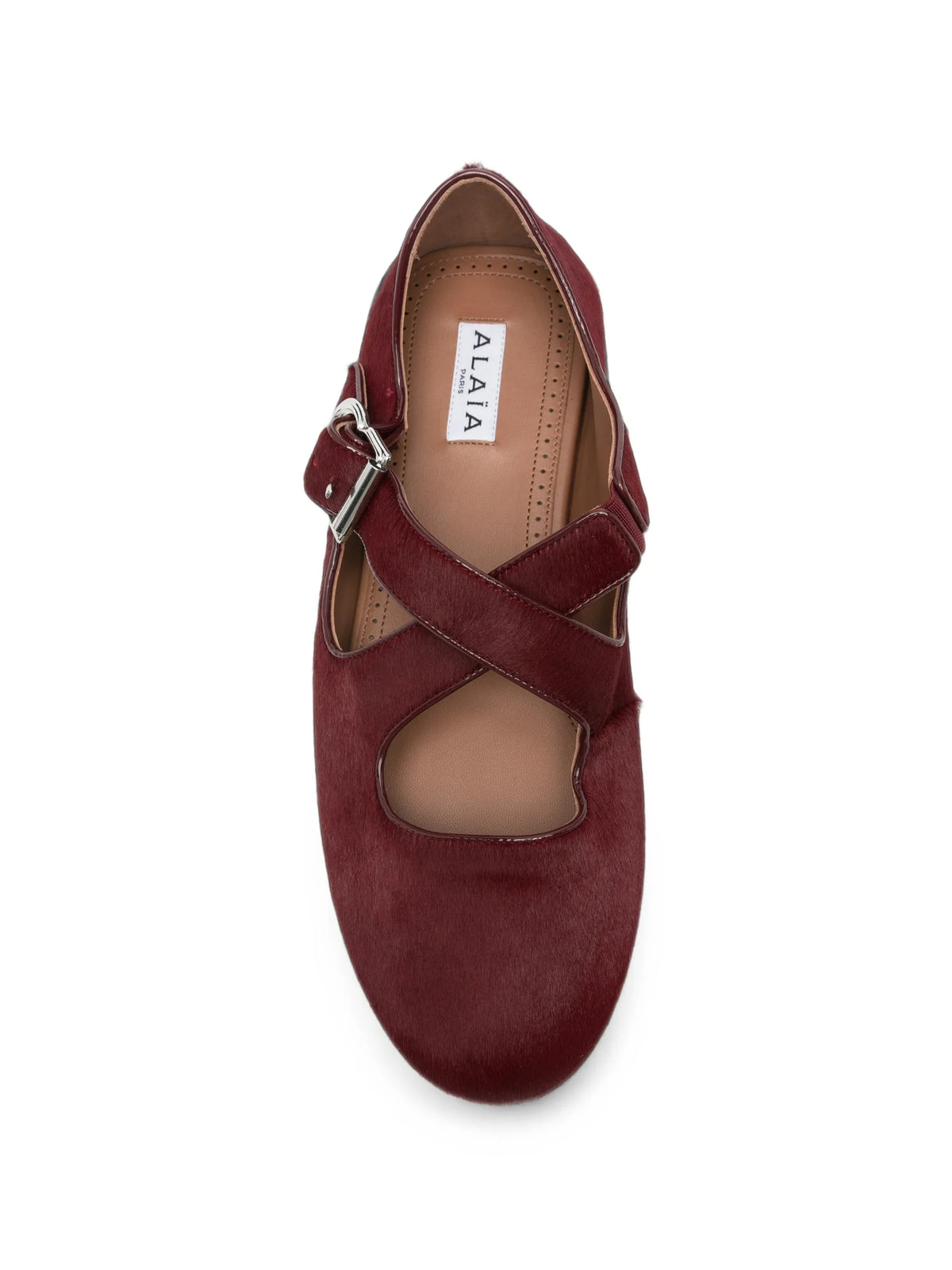 criss cross Ballet flats in haircalf