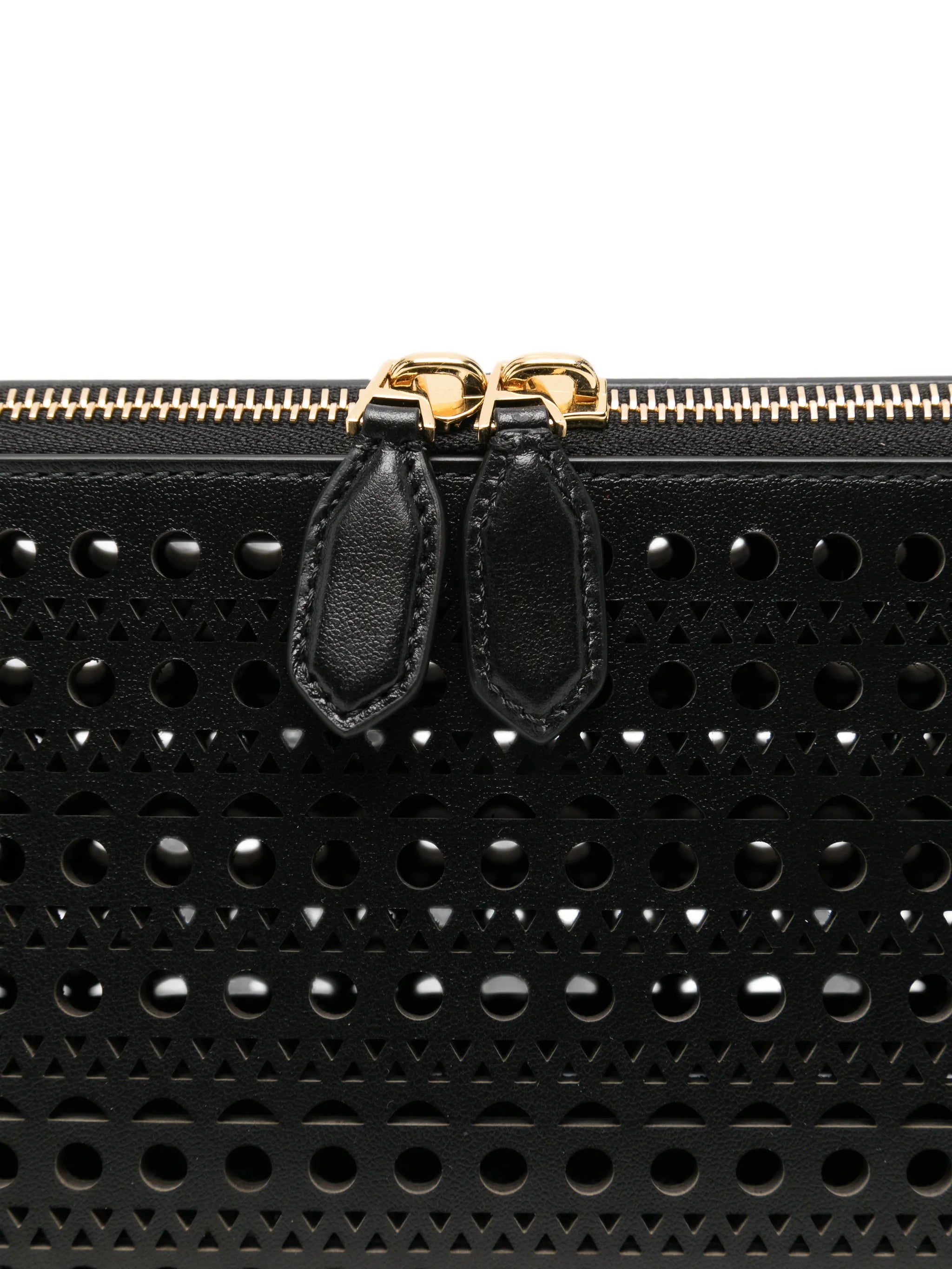 Delta laser-cut clutch bag