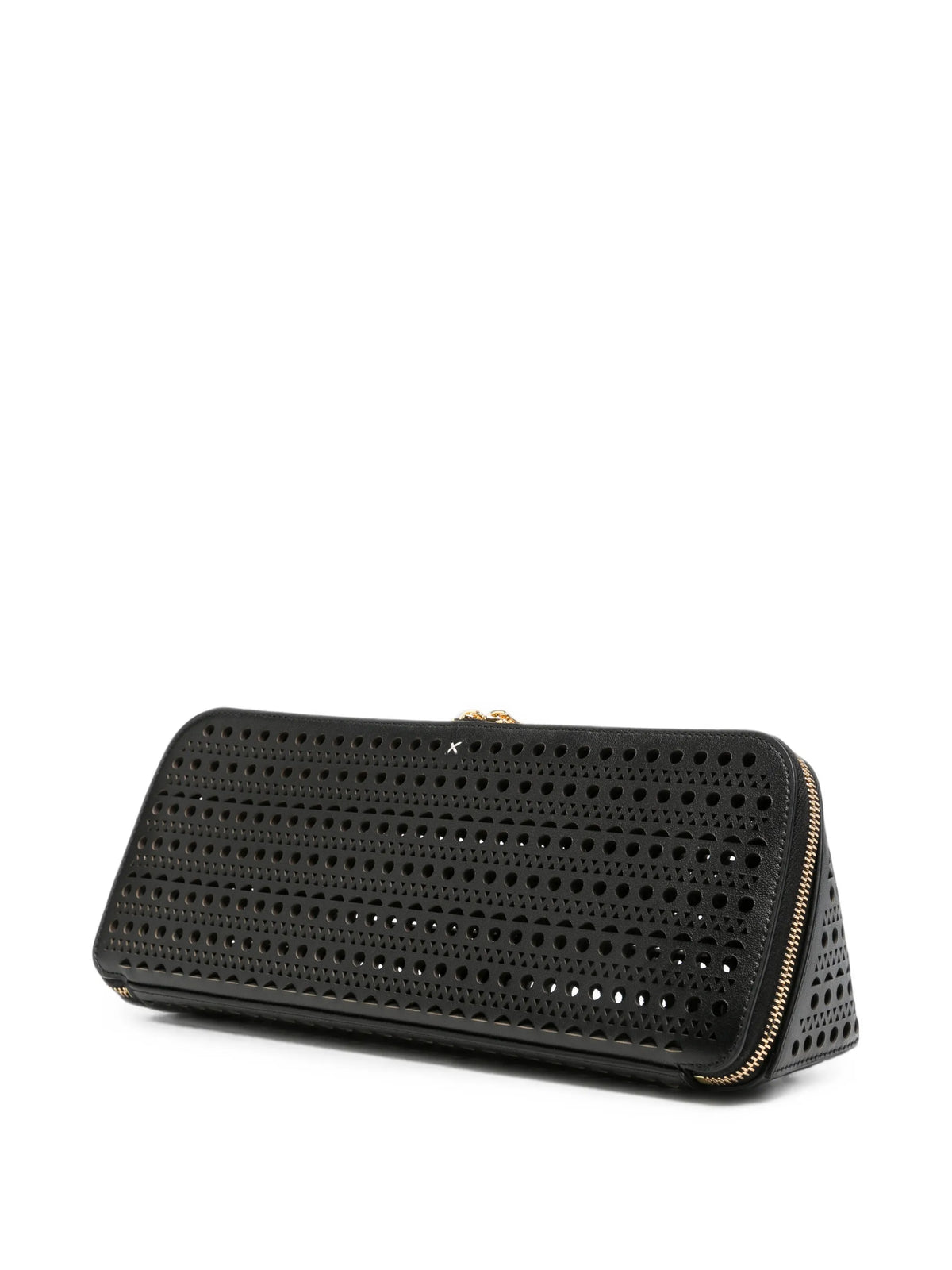 Delta laser-cut clutch bag