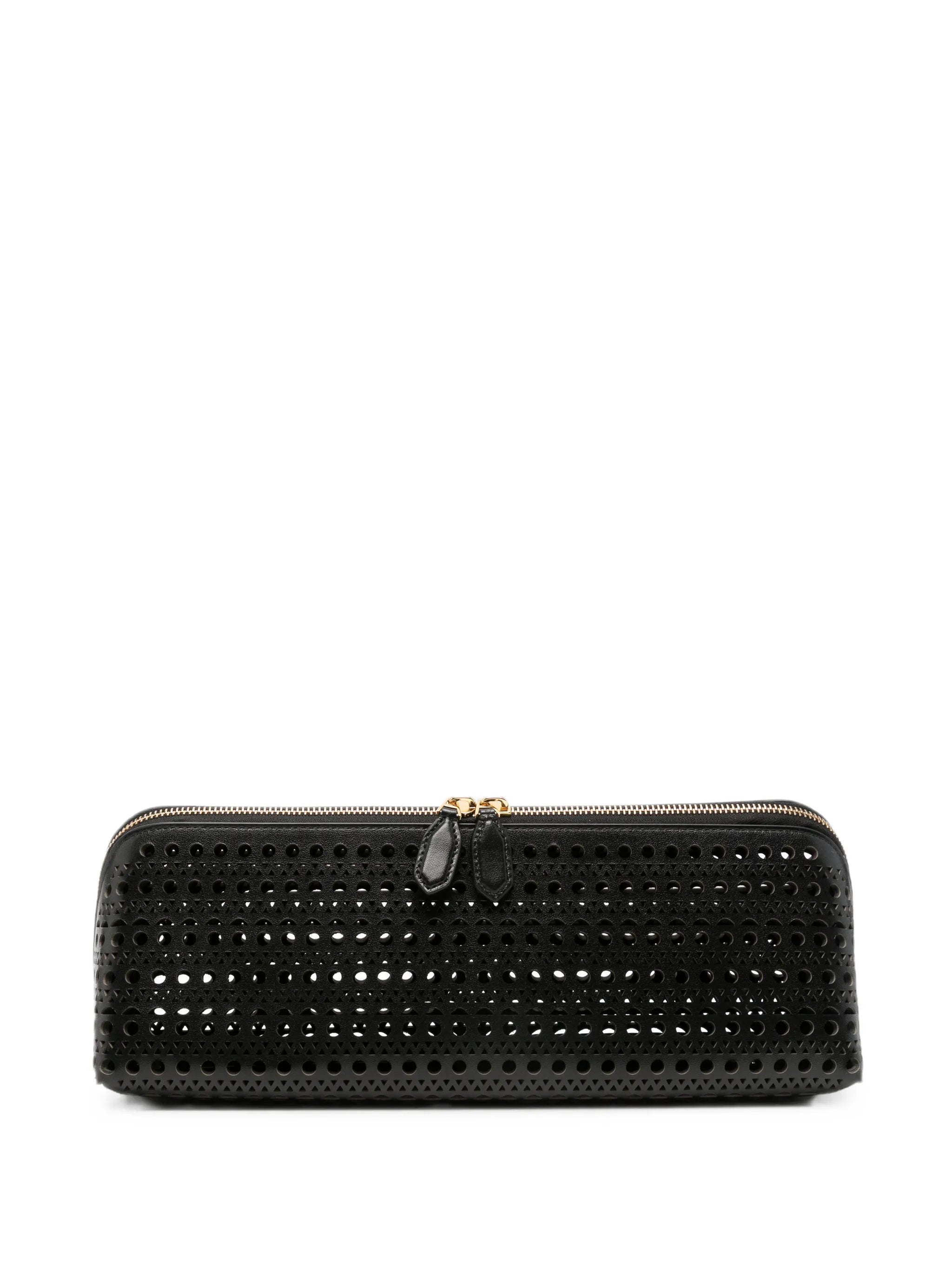 Delta laser-cut clutch bag