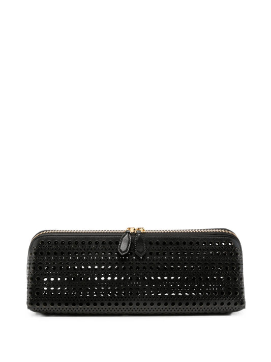 Delta laser-cut clutch bag