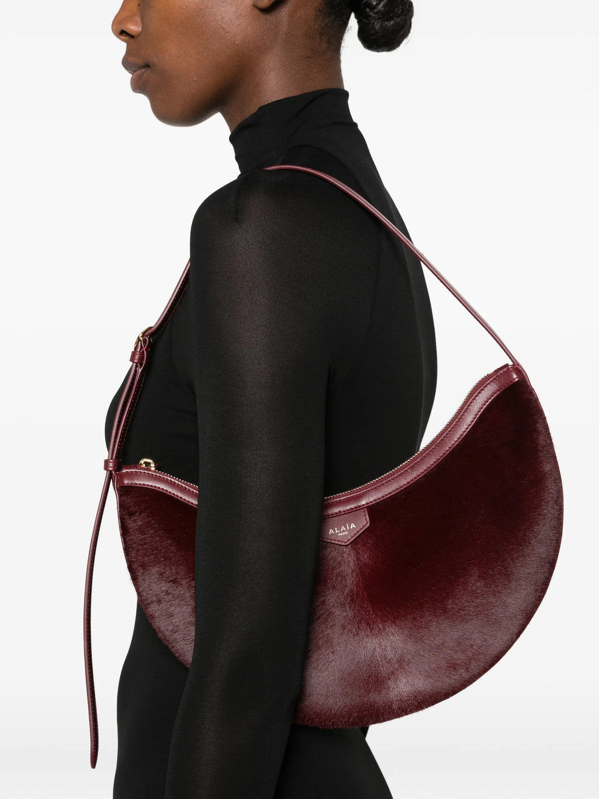 Demi Lune haircalf shoulder bag