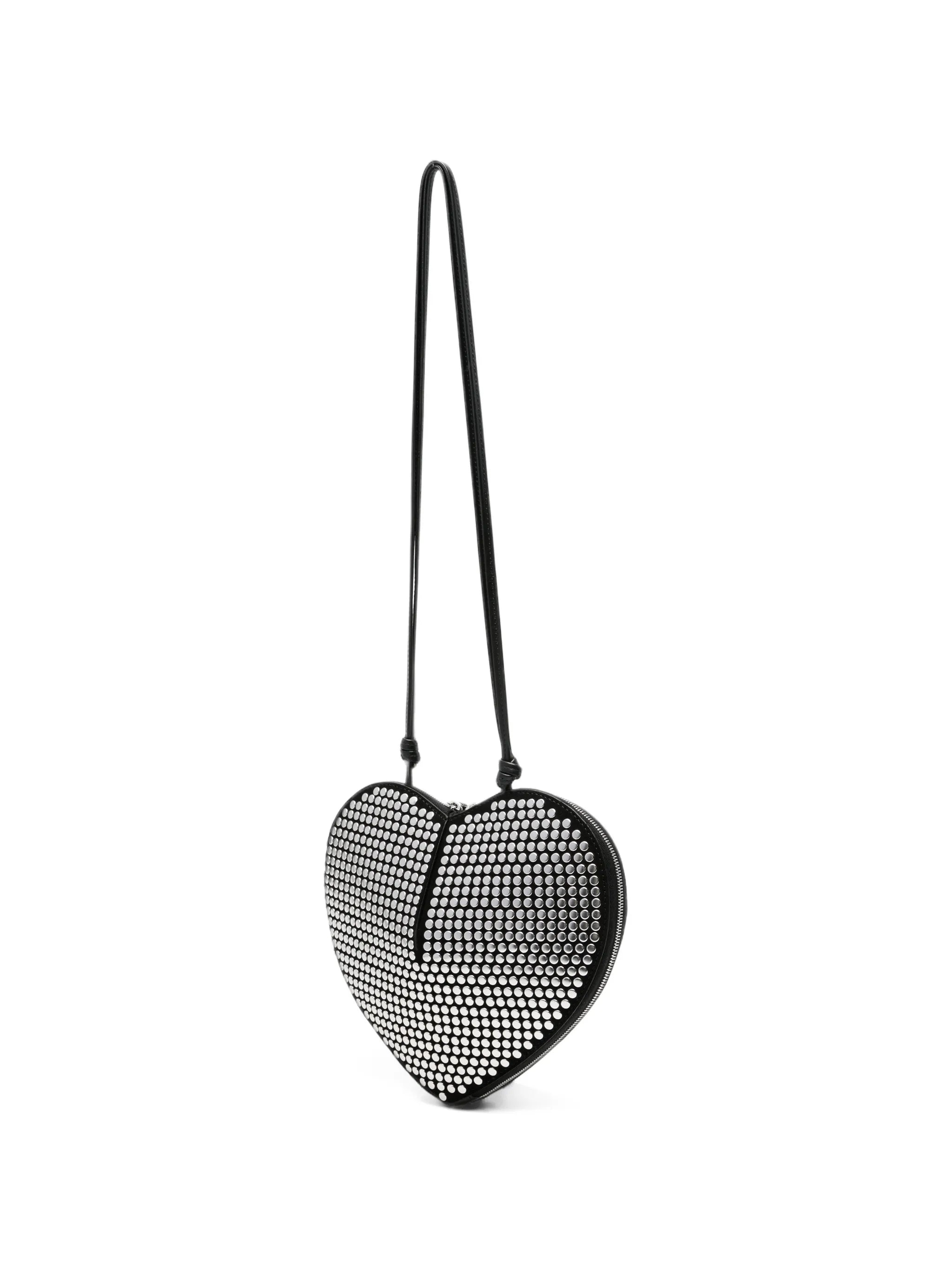 Coeur studded suede crossbody bag