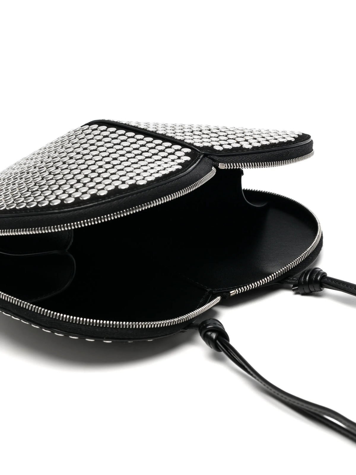 Coeur studded suede crossbody bag