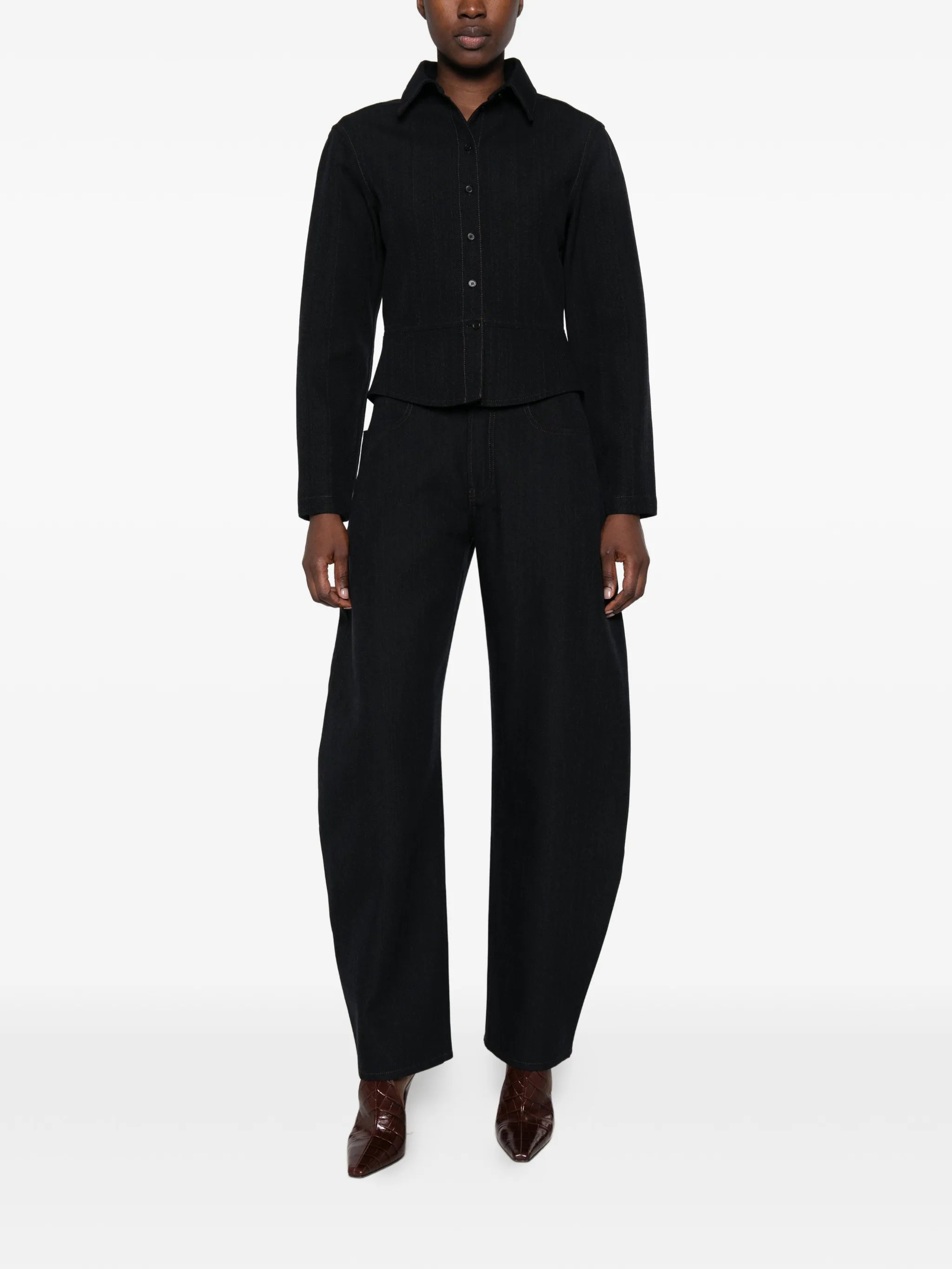 round-leg jeans
