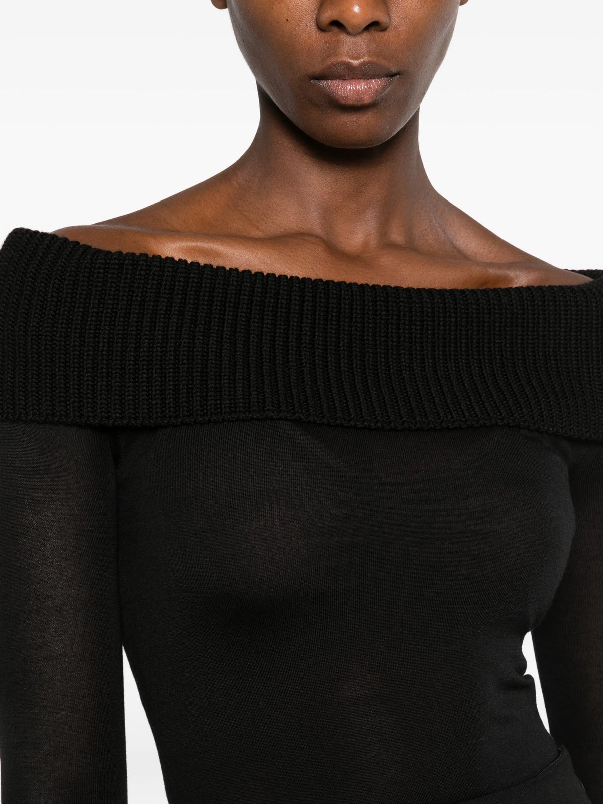 merino off-shoulder bodysuit