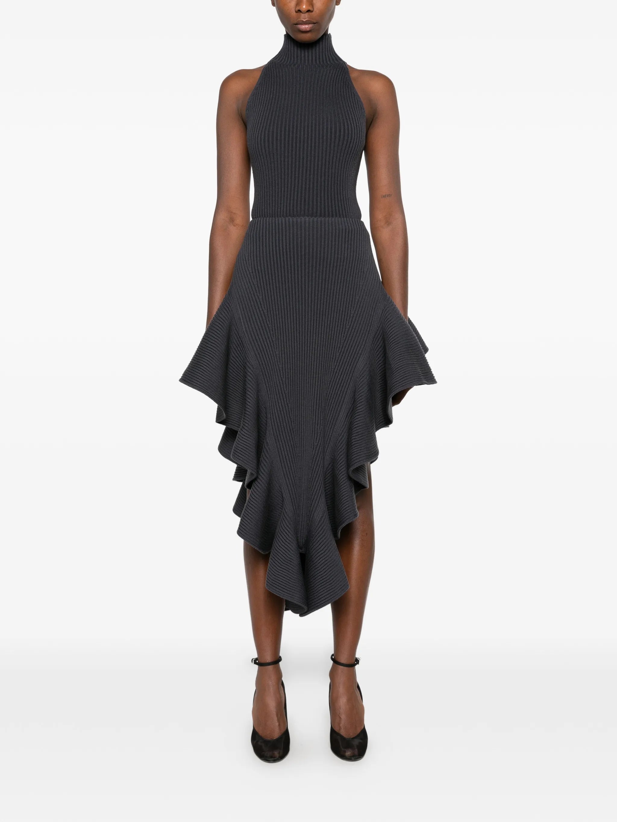 ribbed ruffle skirt