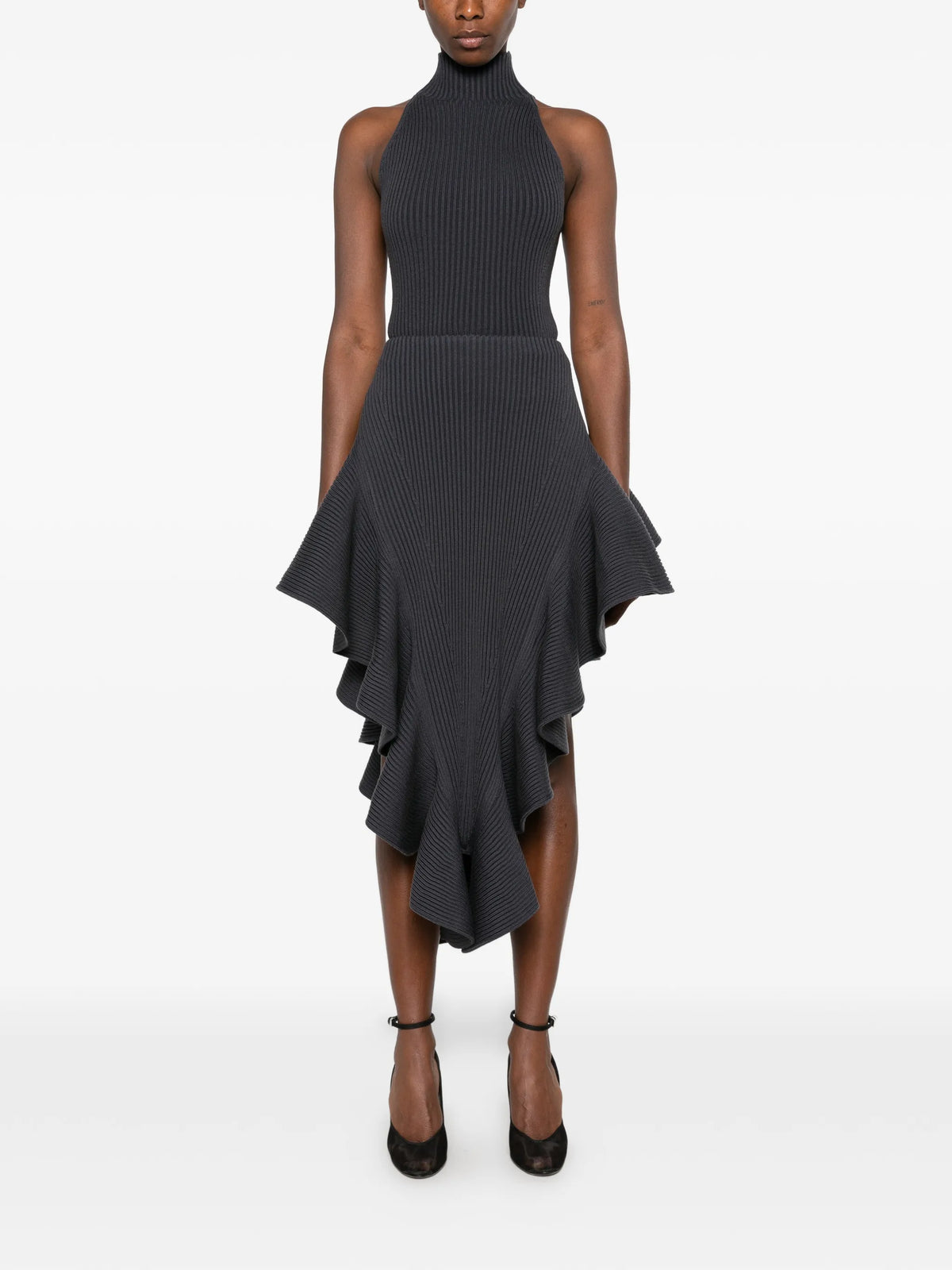ribbed ruffle skirt