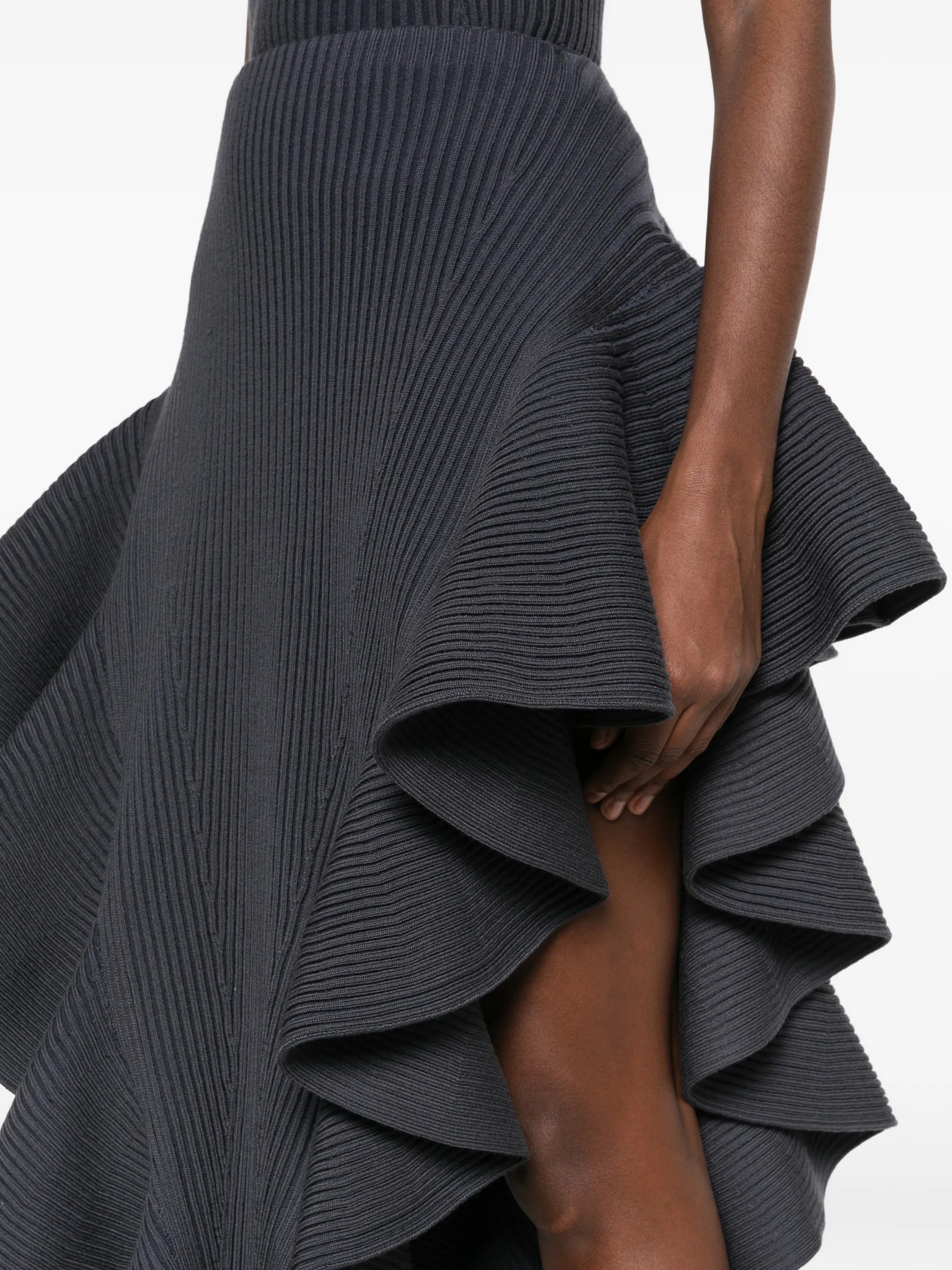 ribbed ruffle skirt