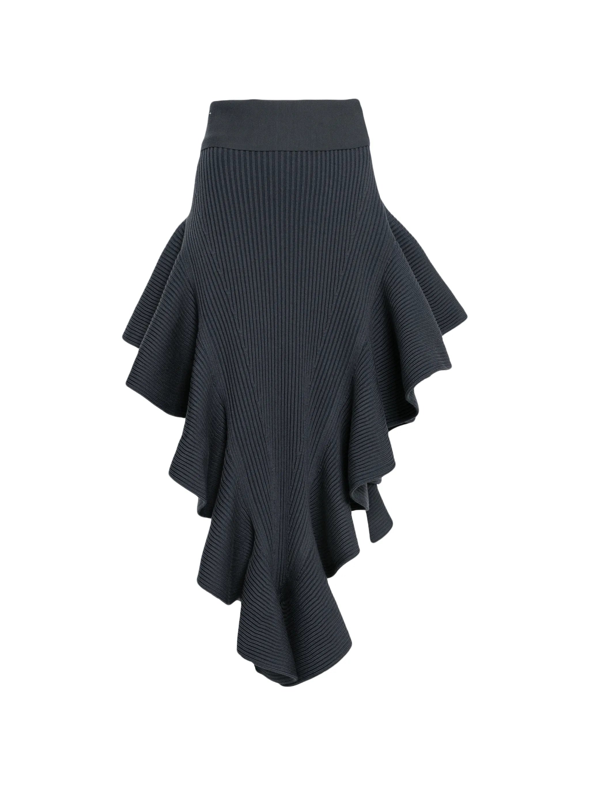 ribbed ruffle skirt