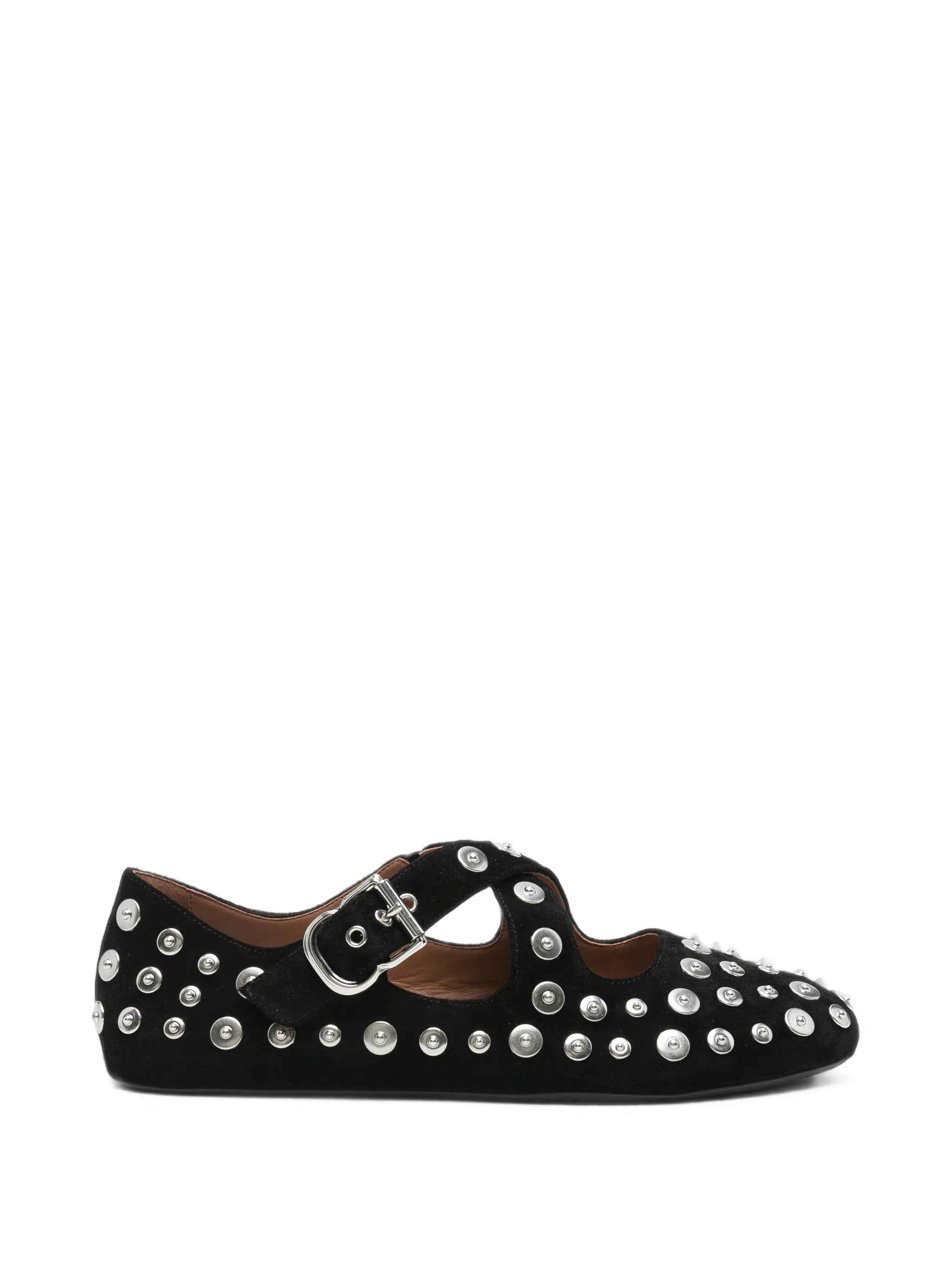 Criss-Cross stud-embellished ballet flats