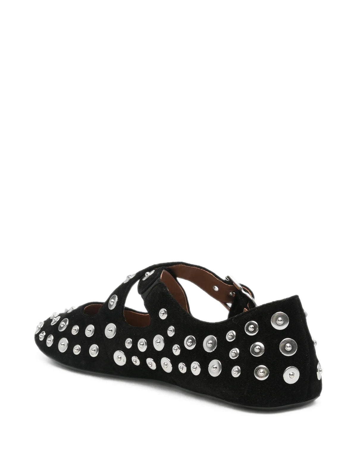 Criss-Cross stud-embellished ballet flats