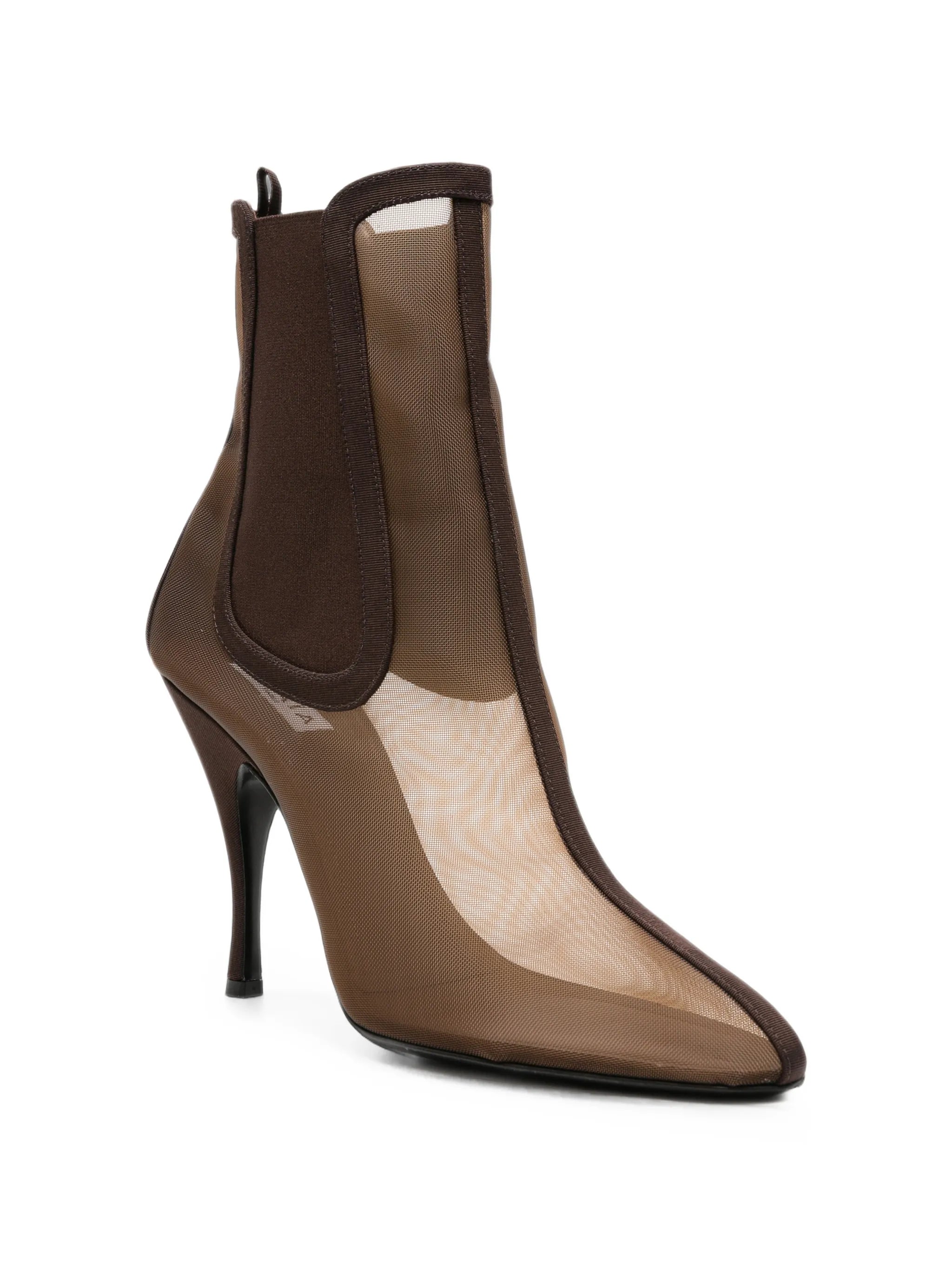heeled chelsea boots in mesh