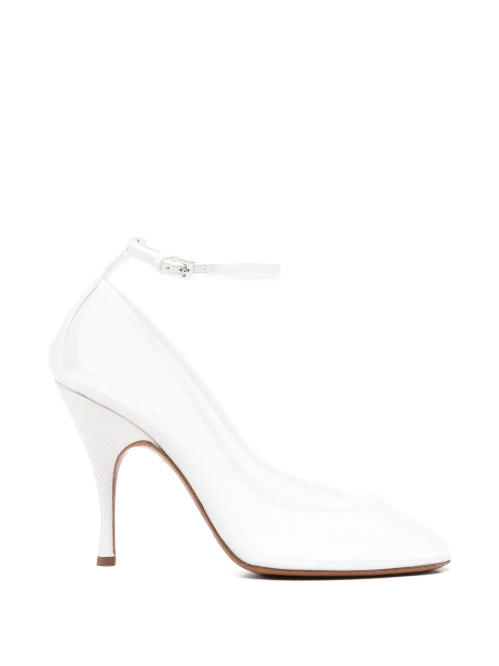 mesh ankle-strap pumps